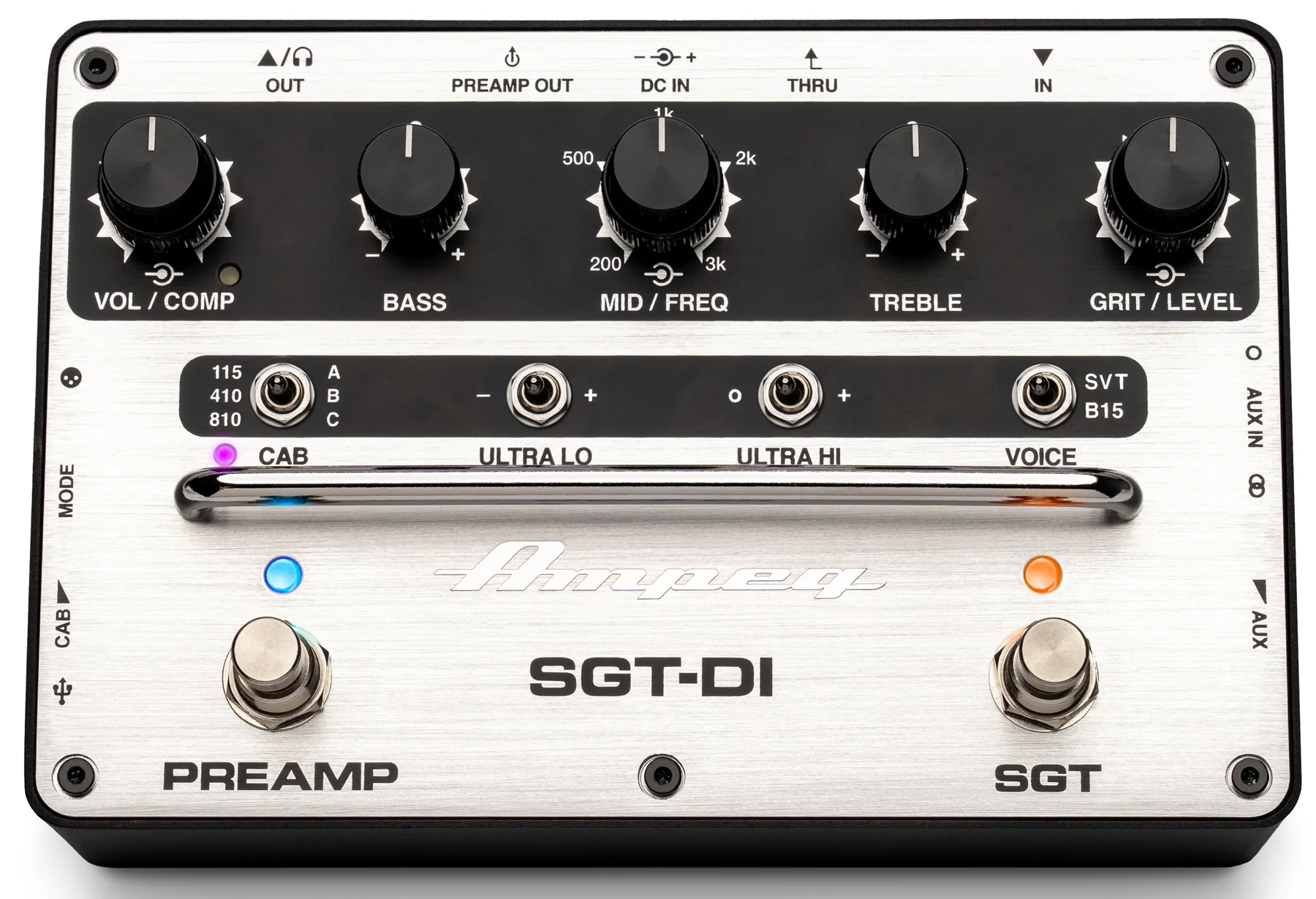 Ampeg SGTDI Preamp and DI All In One Stompbox (Certified Refurbished) - Image 2