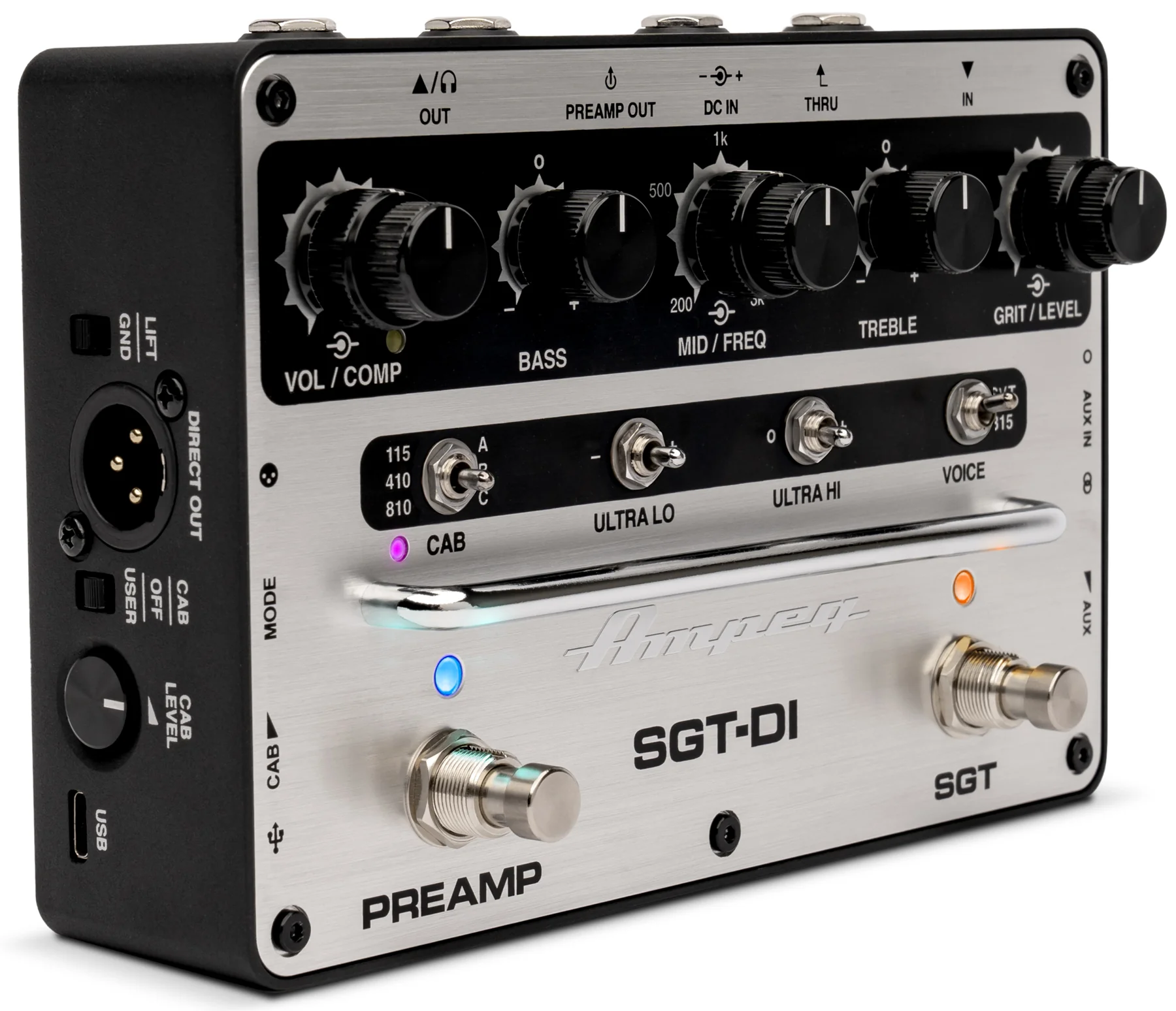Ampeg SGTDI Preamp and DI All In One Stompbox (Certified Refurbished) - Image 3