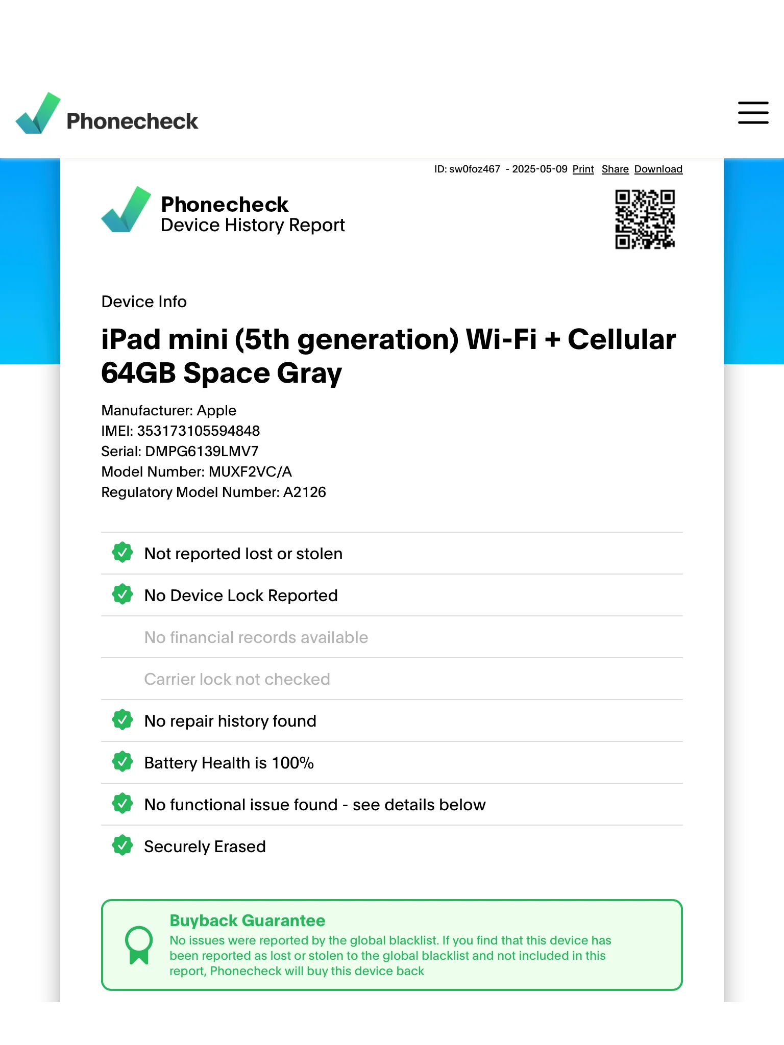 Apple iPad Mini 5th Generation (Wi-Fi + Cellular - Unlocked) (Refurbished) - Image 6