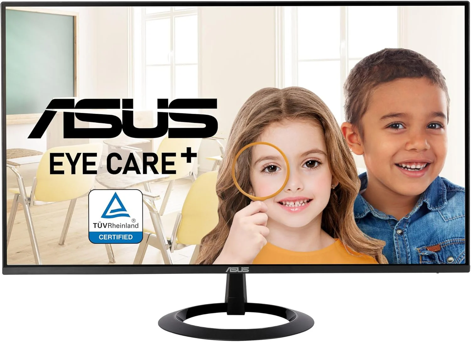 ASUS 24” (23.8-inch viewable) Eye Care Monitor (VZ24EHF) - IPS, Full HD (1920 x 1080), Frameless, 100Hz, Adaptive-Sync, 1ms, HDMI, Low Blue Light, Flicker Free, Ultra-Slim Profile (Certified Refurbished) - Image 2
