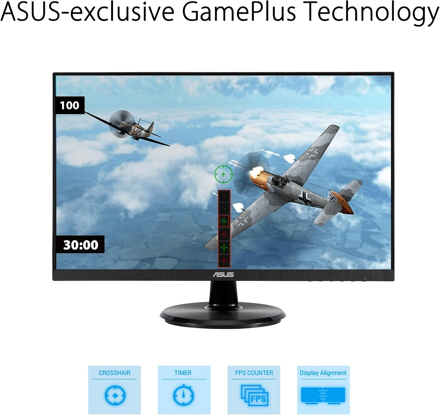 ASUS 27” 1080P Eye Care Monitor (VA27DQF) - IPS, Full HD, Frameless, 100Hz, 1ms, Adaptive-Sync, for Working and Gaming, Low Blue Light, Flicker Free, HDMI, DisplayPort (Certified Refurbished) - Image 5