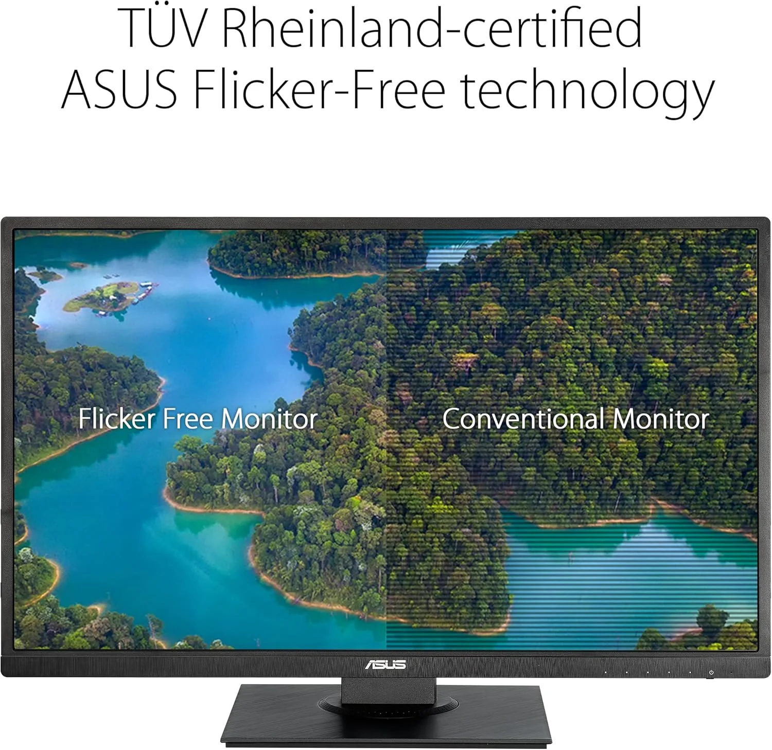 ASUS 27” 1080P Monitor (VA279HAL) - Full HD, Built-in Speakers, Eye Care, Low Blue Light, Flicker Free, VESA Mountable, Height Adjustment, Pivot, Swivel, Tilt, HDMI, VGA (Certified Refurbish) - Image 4