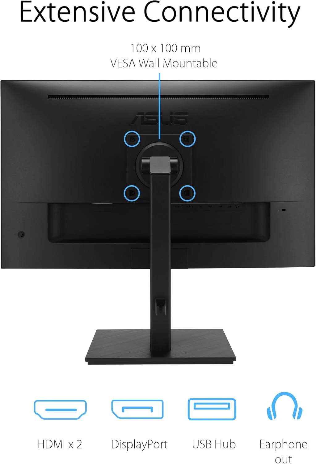 ASUS 27” 4K Business Monitor (VA27UQSB) - UHD (3840 x 2160), IPS, Frameless, HDR10, DisplayPort, Dual HDMI, Speakers, Eye Care, Ergonomic, pivot, swivel, height adjustable, DisplayWidget (Certified Refurbished) - Image 4