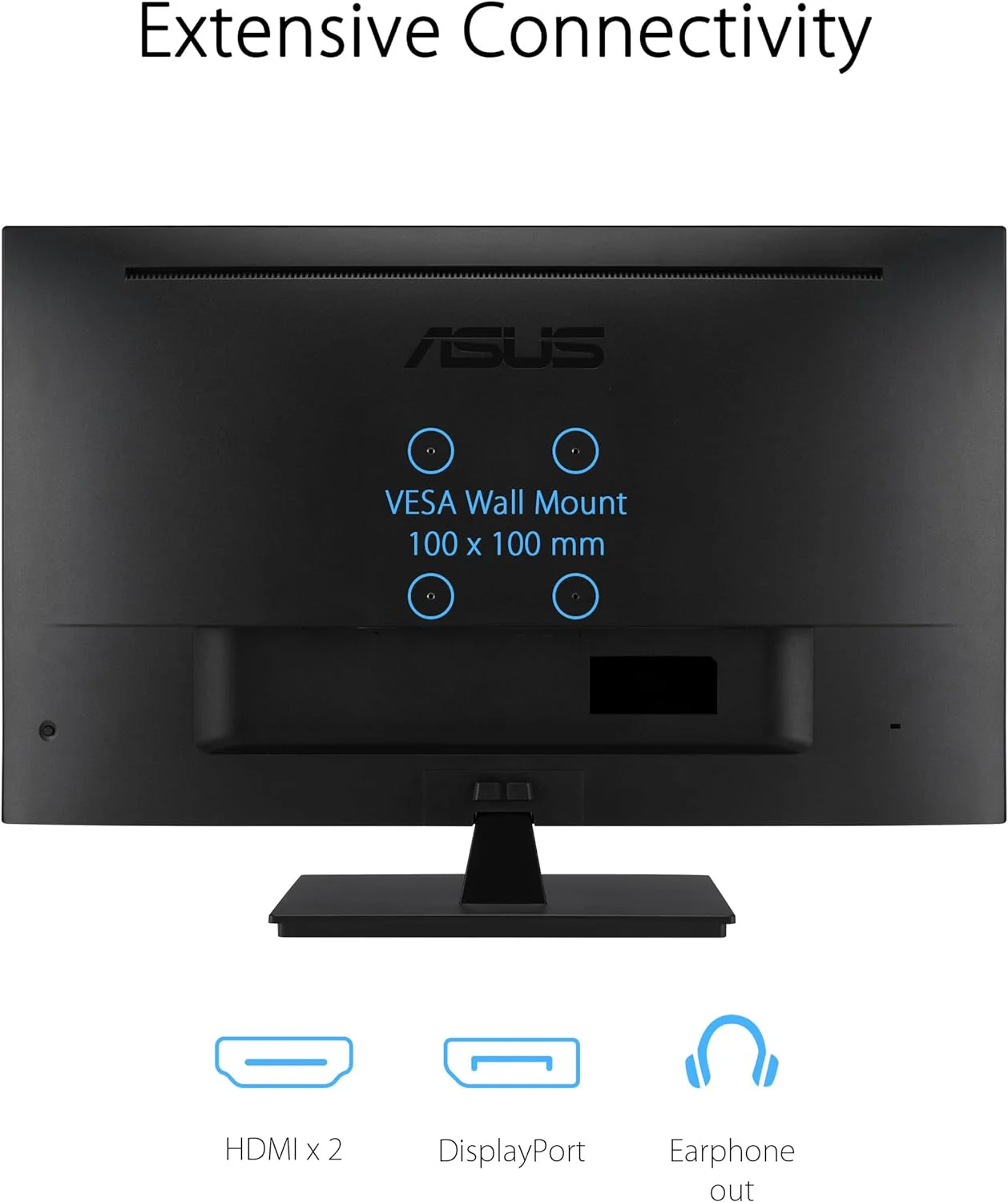 ASUS 31.5” 4K HDR Eye Care Monitor (VP327Q) – UHD (3840 x 2160), 99% sRGB, HDR-10, Adaptive-Sync, Speakers, DisplayPort, HDMI, Flicker Free, Blue Light Filter, VESA Mountable (Certified Refurbished) - Image 4