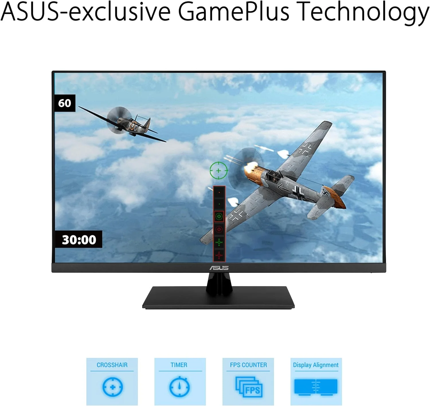 ASUS 31.5” 4K HDR Eye Care Monitor (VP327Q) – UHD (3840 x 2160), 99% sRGB, HDR-10, Adaptive-Sync, Speakers, DisplayPort, HDMI, Flicker Free, Blue Light Filter, VESA Mountable (Certified Refurbished) - Image 5