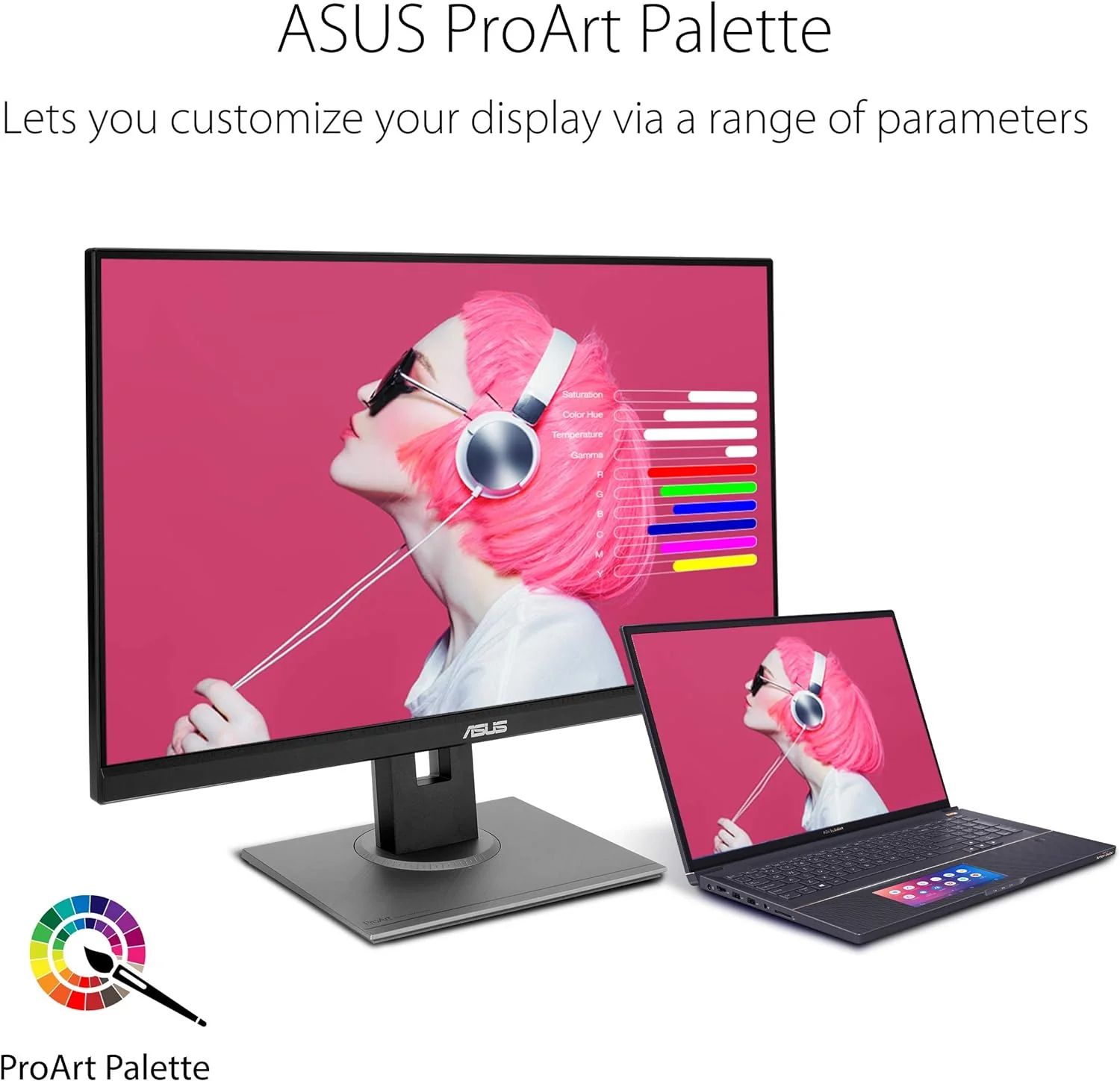 Asus ProArt 27 inch PA278QV Monitor | 2560 x 1440 | WQHD | 100% sRGB/Rec. 709 | DisplayPort, HDMI, DVI-D, Mini DP | Calman Verified | Eye Care, Anti-Glare (Certified Refurbished) - Image 2