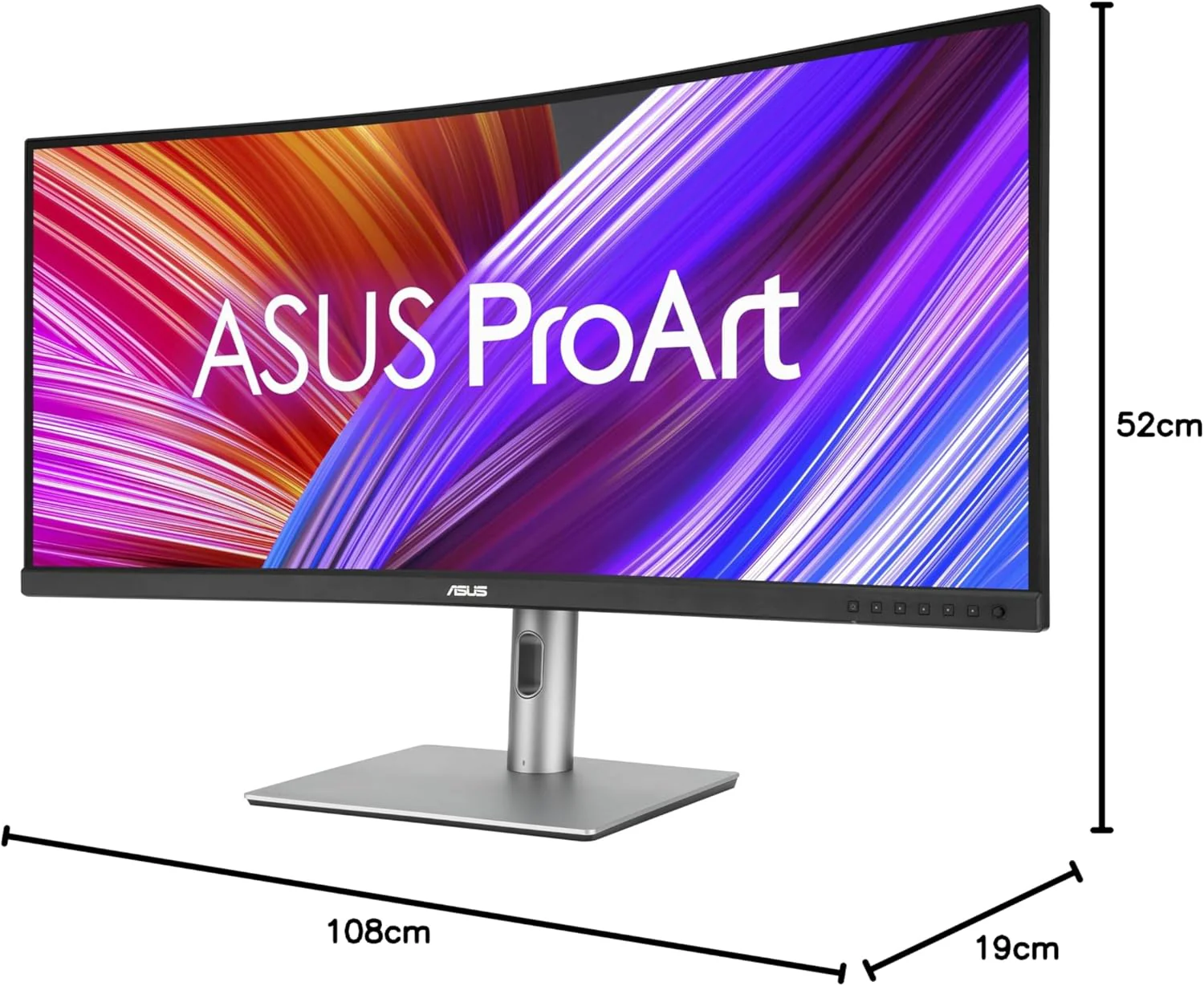 ASUS ProArt Display 34” Ultrawide Curved Professional HDR Monitor (PA34VCNV) - IPS, 21:9 3440 x 1440, 3800R Curve, 100% sRGB/Rec709, ΔE<2, Calman Verified, USB-C Docking PD 96W, RJ45(Certified Refurbished) - Image 4