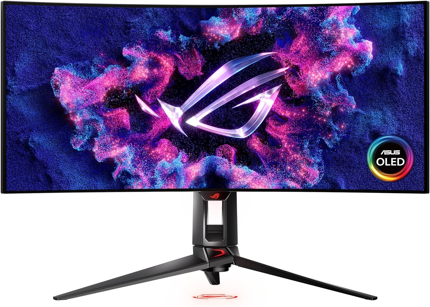 ASUS ROG Swift 34” OLED Ultrawide 800R Curved Gaming Monitor (PG34WCDM) – 21:9 (3440 x 1440), 240Hz, 0.03ms, G-SYNC Compatible, Custom Heatsink, Uniform Brightness, Smart KVM, USB-C 90W PD, 1300nits (Certified Refurbished) - Image 2