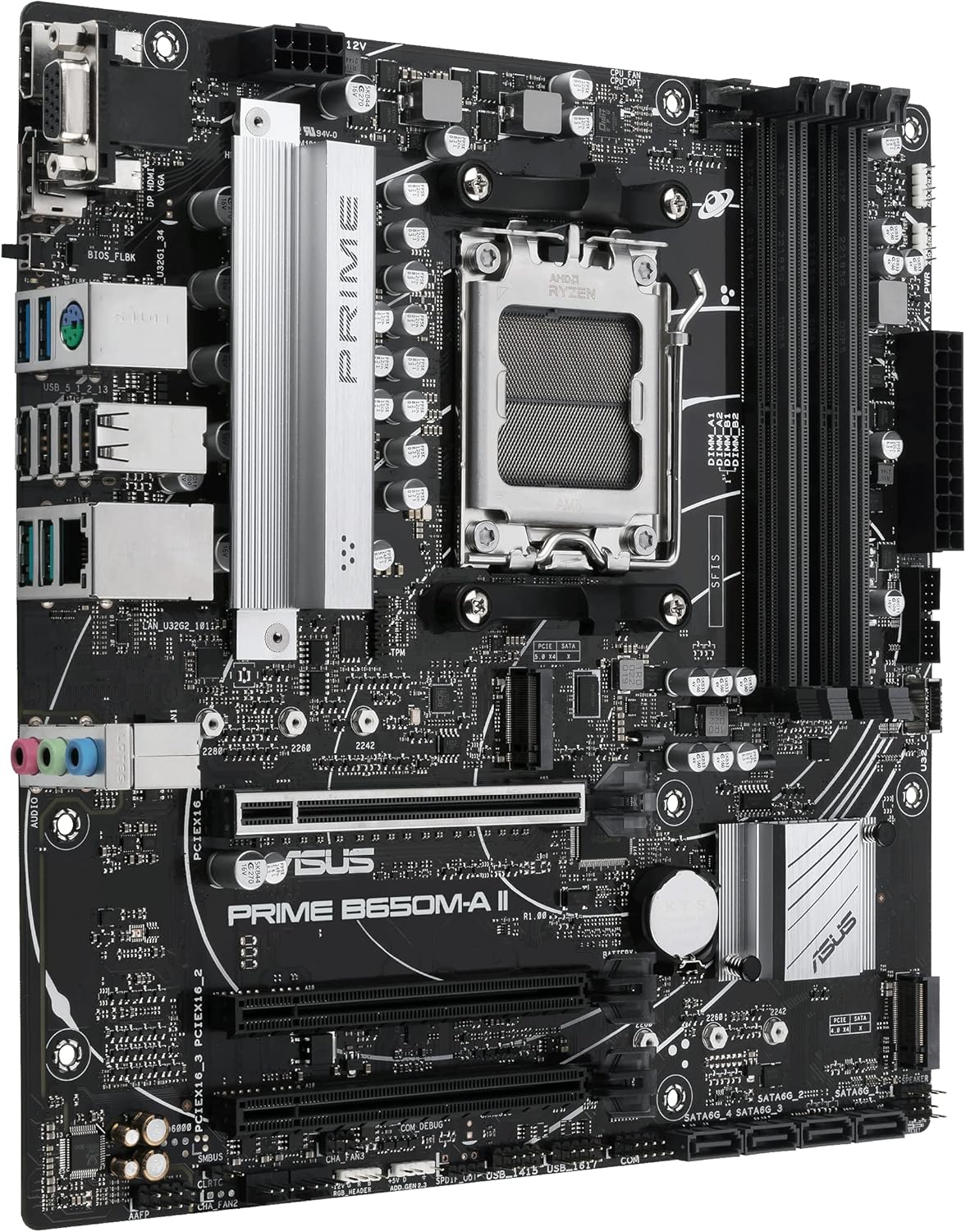 ASUS PRIME B650M-A II-CSM Micro-ATX commercial motherboard,DDR5 6400+(OC),PCIe 5.0 M.2 support,Realtek 2.5Gb LAN,DisplayPort,VGA,HDMI, USB 3.2 Gen 2 ports (Certified Refurbished) - Image 3