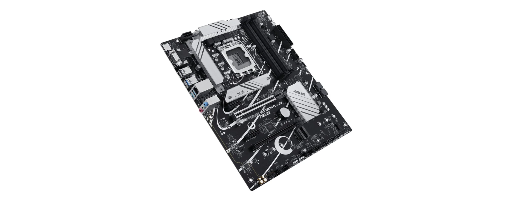 ASUS Prime B760-PLUS, an Intel B760 LGA 1700 ATX Motherboard (PCIe 5.0, three PCIe 4.0 M.2 slots, DDR5, Realtek 2.5Gb Ethernet, DisplayPort, VGA, HDMI, SATA 6 Gbps, USB 3.2 Gen 2x2 Type-C, Thunderbolt (USB4) support, Aura Sync (Certified Refurbished) - Image 2