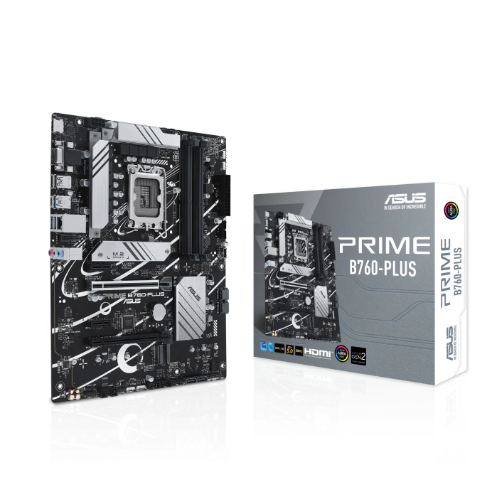 ASUS Prime B760-PLUS, an Intel B760 LGA 1700 ATX Motherboard (PCIe 5.0, three PCIe 4.0 M.2 slots, DDR5, Realtek 2.5Gb Ethernet, DisplayPort, VGA, HDMI, SATA 6 Gbps, USB 3.2 Gen 2x2 Type-C, Thunderbolt (USB4) support, Aura Sync (Certified Refurbished) - Image 5