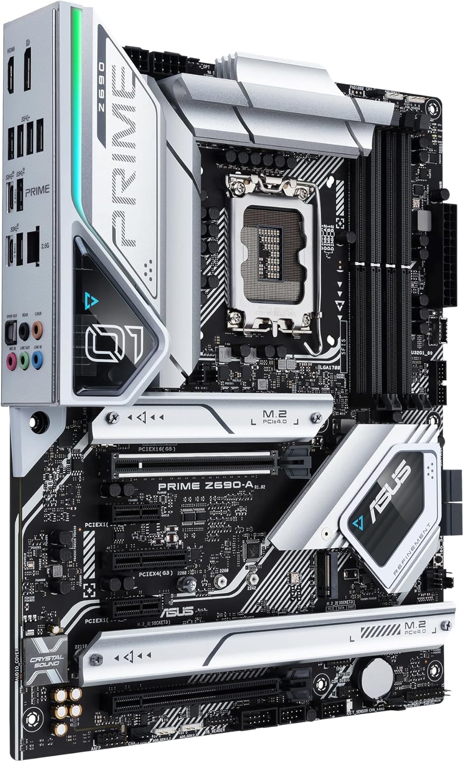 Asus Prime Z690-A Intel Z690 LGA1700 DDR5 6000 DP HDMI 3x M2 USB 3.2 Aura RGB 2.5Gbit LAN ATX PCIe 5.0, 16+1 Power Phase, Two-Way AI Audio Blocker Mic, Windows 11 Ready (Certified Refurbished) - Image 3