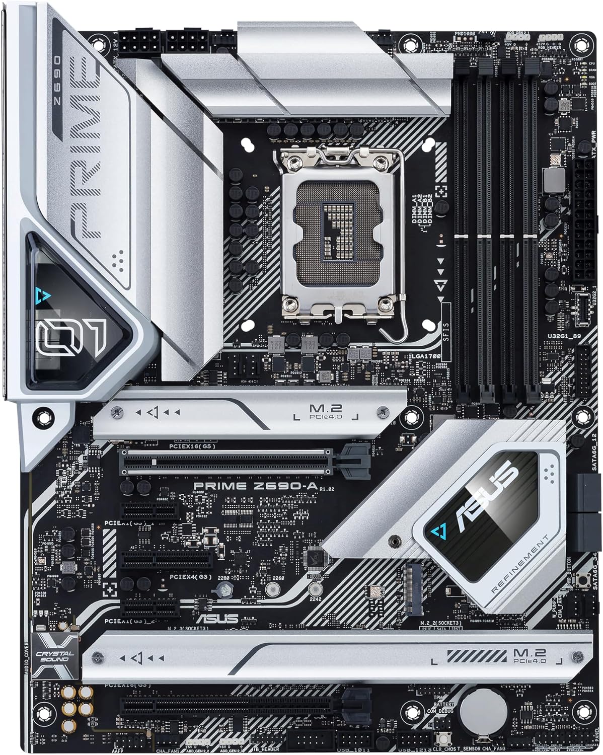 Asus Prime Z690-A Intel Z690 LGA1700 DDR5 6000 DP HDMI 3x M2 USB 3.2 Aura RGB 2.5Gbit LAN ATX PCIe 5.0, 16+1 Power Phase, Two-Way AI Audio Blocker Mic, Windows 11 Ready (Certified Refurbished) - Image 4