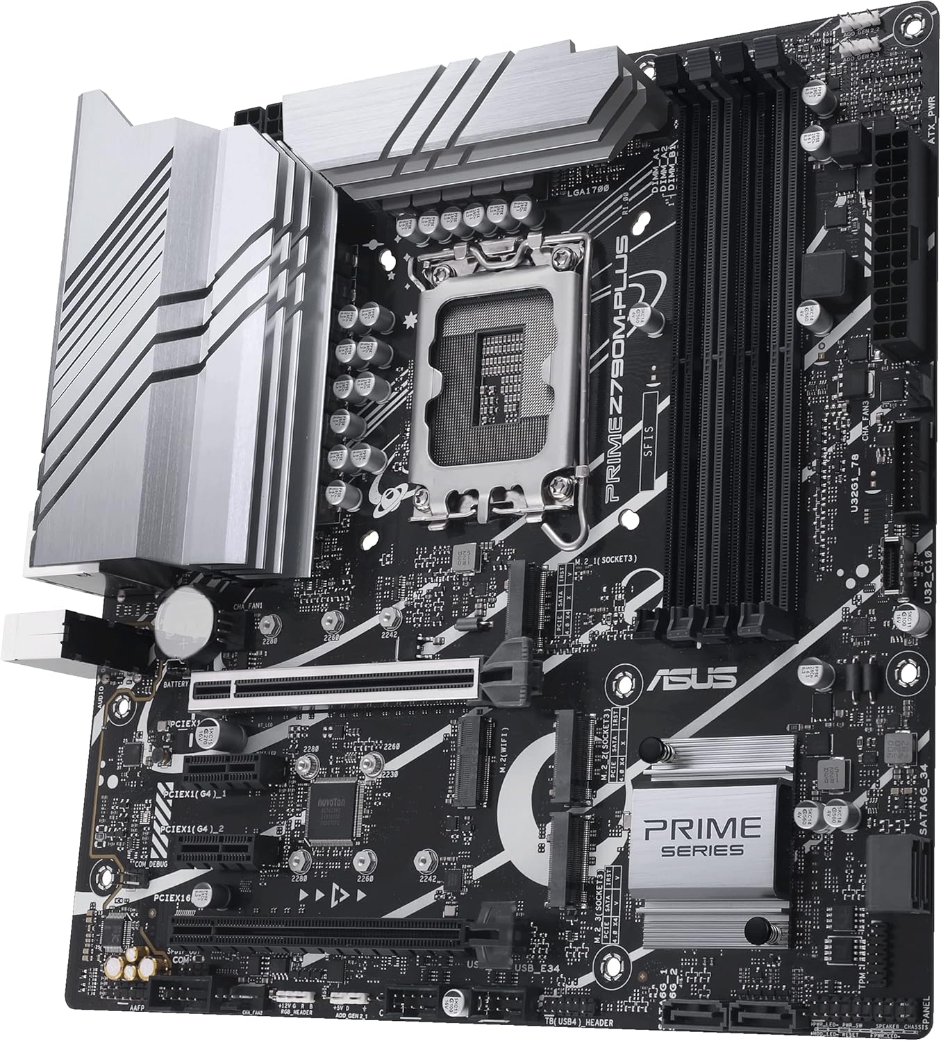 ASUS Prime Z790M-Plus LGA 1700(Intel 12th&13th Gen) microATX motherboard (PCIe 5.0, 3xM.2 slots,10+1 DrMOS,DDR5,1 Gb LAN, DP,USB 3.2 Gen2x2 Type-C,front USB3.2 Gen 1 Type-C, Thunderbolt(USB4) (Certified Refurbisehd) - Image 4