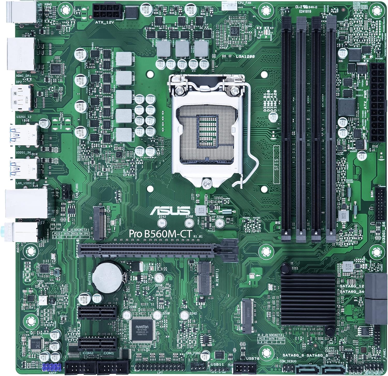 ASUS Pro-B560M-CT/CSM LGA1200 (Intel 10th&11th Gen) mATX Commerical Motherboard (Certified Refurbished) - Image 2