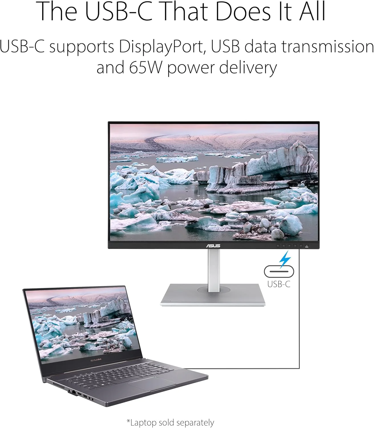 Asus ProArt 27 inch PA278CV Monitor | WQHD (2560 x 1440) | 100% sRGB, 100% Rec. 709 | Calman Verified | USB Hub, USB-C, DisplayPort Daisy-Chaining, HDMI (Certified Refurbished) - Image 5