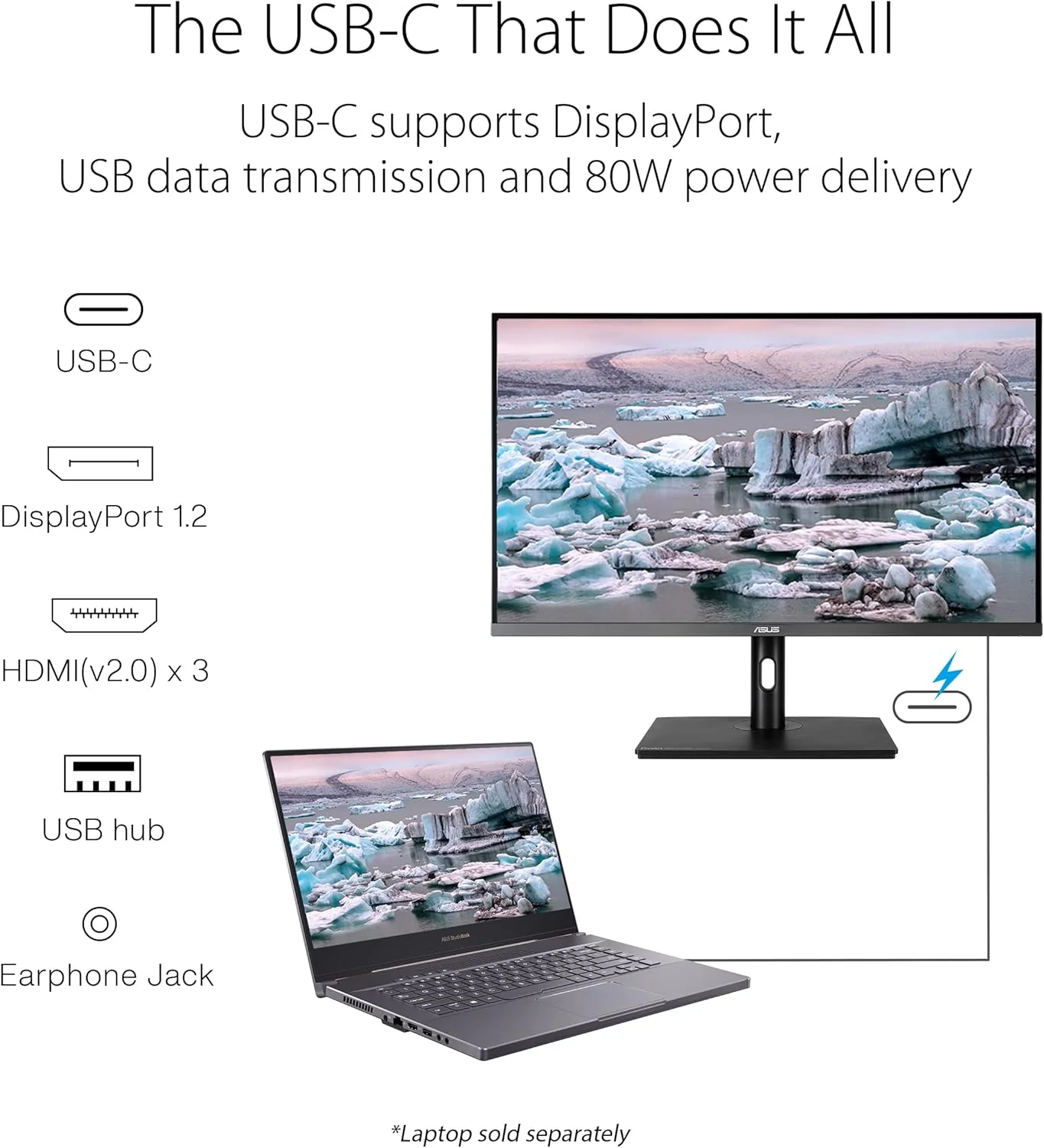ASUS ProArt Display 32” 4K HDR Mini LED Monitor (PA32UCR-K) - IPS, UHD (3840 x 2160), 1000nits, ΔE < 1, 98% DCI-P3, 99.5% Adobe RGB, Calman Ready, USB-C, DisplayPort, HDMI, X-rite i1 Calibrator (Certified Refurbished) - Image 3
