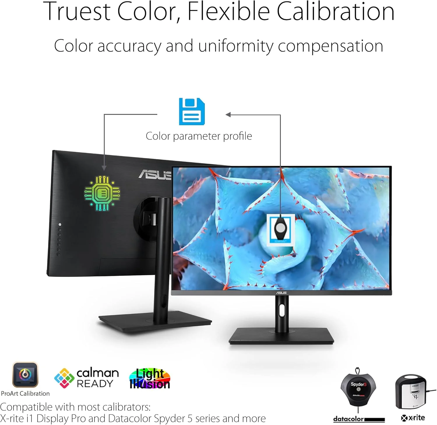 ASUS ProArt Display 32” 4K HDR Mini LED Monitor (PA32UCR-K) - IPS, UHD (3840 x 2160), 1000nits, ΔE < 1, 98% DCI-P3, 99.5% Adobe RGB, Calman Ready, USB-C, DisplayPort, HDMI, X-rite i1 Calibrator (Certified Refurbished) - Image 4