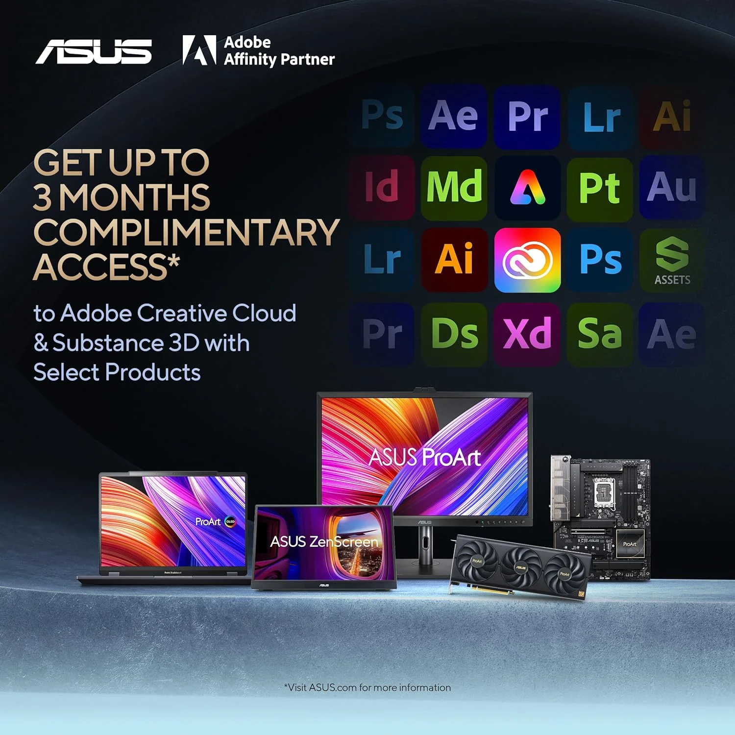 ASUS ProArt Display 32” 4K HDR Monitor (PA329CV) - UHD (3840 x 2160), IPS, 100% sRGB/Rec.709, Calman Verified, USB-C Power Delivery, DisplayPort, HDMI, USB 3.1 Hub, C-clamp, Height Adjustable (Certified Refurbished) - Image 2