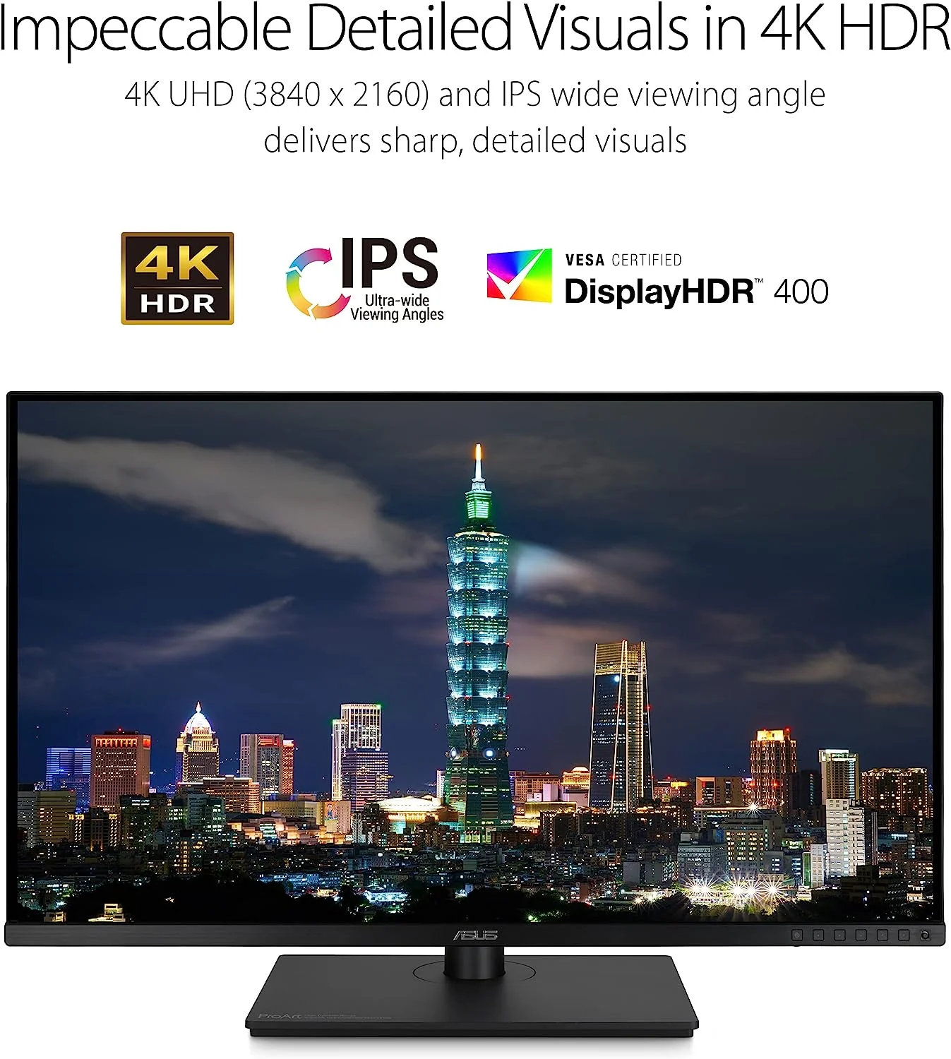 ASUS ProArt Display 32” 4K HDR Monitor (PA329CV) - UHD (3840 x 2160), IPS, 100% sRGB/Rec.709, Calman Verified, USB-C Power Delivery, DisplayPort, HDMI, USB 3.1 Hub, C-clamp, Height Adjustable (Certified Refurbished) - Image 4