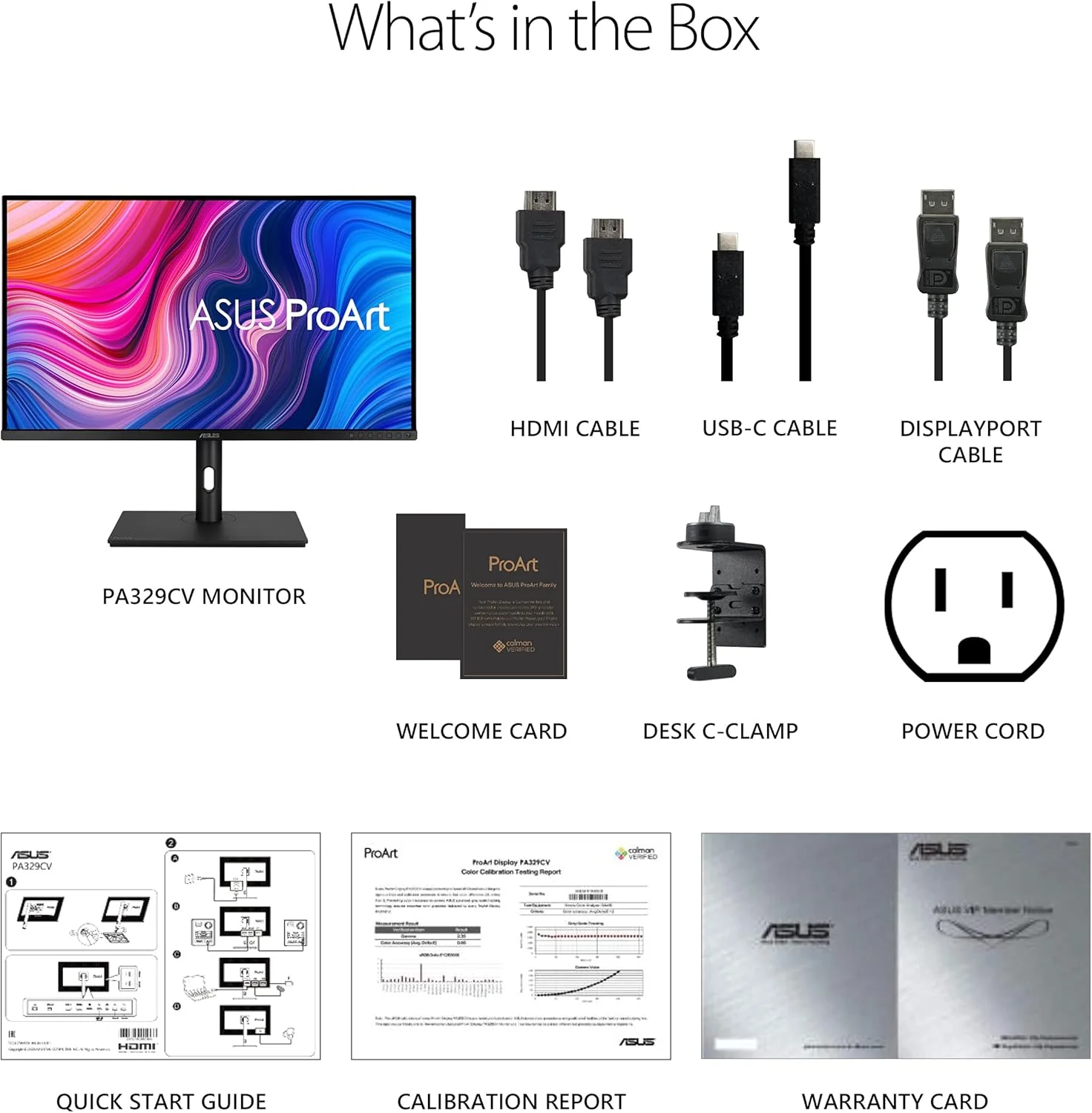 ASUS ProArt Display 32” 4K HDR Monitor (PA329CV) - UHD (3840 x 2160), IPS, 100% sRGB/Rec.709, Calman Verified, USB-C Power Delivery, DisplayPort, HDMI, USB 3.1 Hub, C-clamp, Height Adjustable (Certified Refurbished) - Image 8