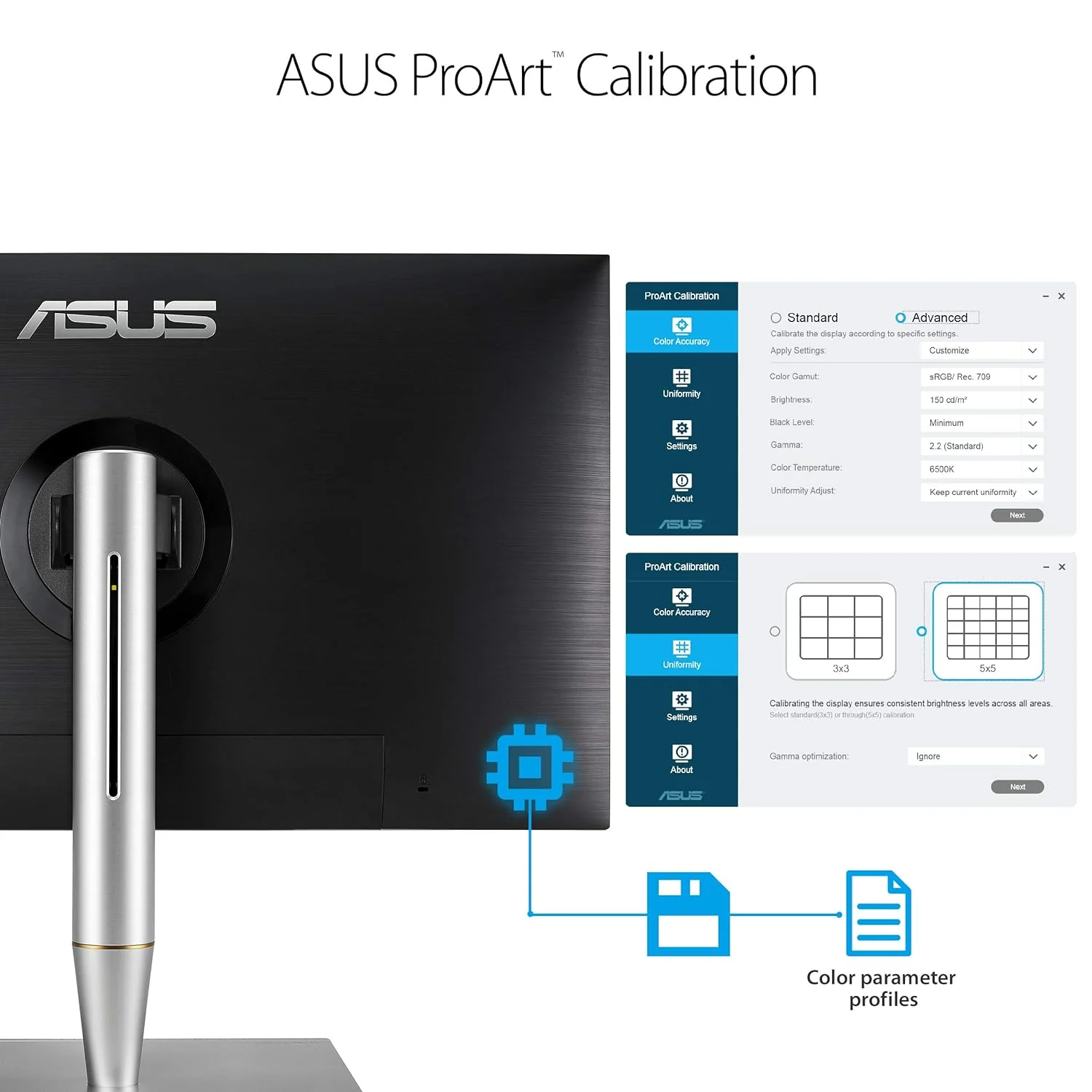 ASUS ProArt PA32UC Monitor - 32" Ultra HD 3840x2160 HDR-10 99.5 Adobe RGB TB3 DP 1.2 HDMI 2.0b with 384 local dimming zones (Certified Refurbished) - Image 4