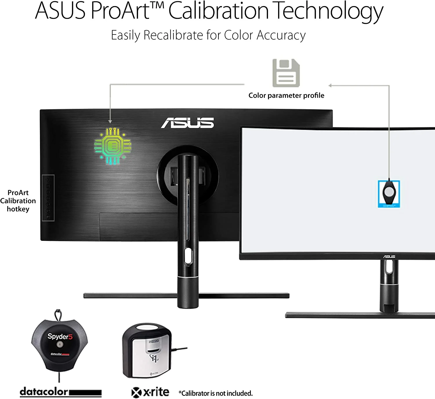 ASUS ProArt PA34VC Professional Curved Monitor – 34-inch, UWQHD, HDR10, 100% sRGB, Color Accuracy ΔE < 2, Hardware Calibration, Thunderbolt™ 3 (Certified Refurbished) - Image 3
