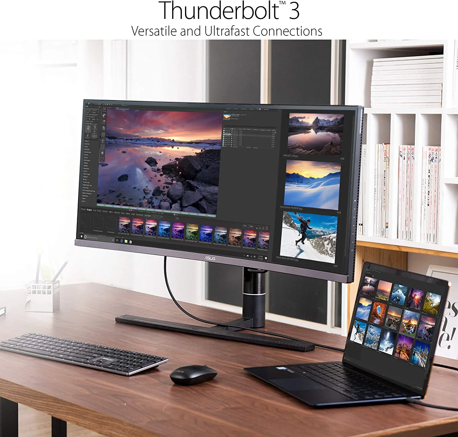 ASUS ProArt PA34VC Professional Curved Monitor – 34-inch, UWQHD, HDR10, 100% sRGB, Color Accuracy ΔE < 2, Hardware Calibration, Thunderbolt™ 3 (Certified Refurbished) - Image 5