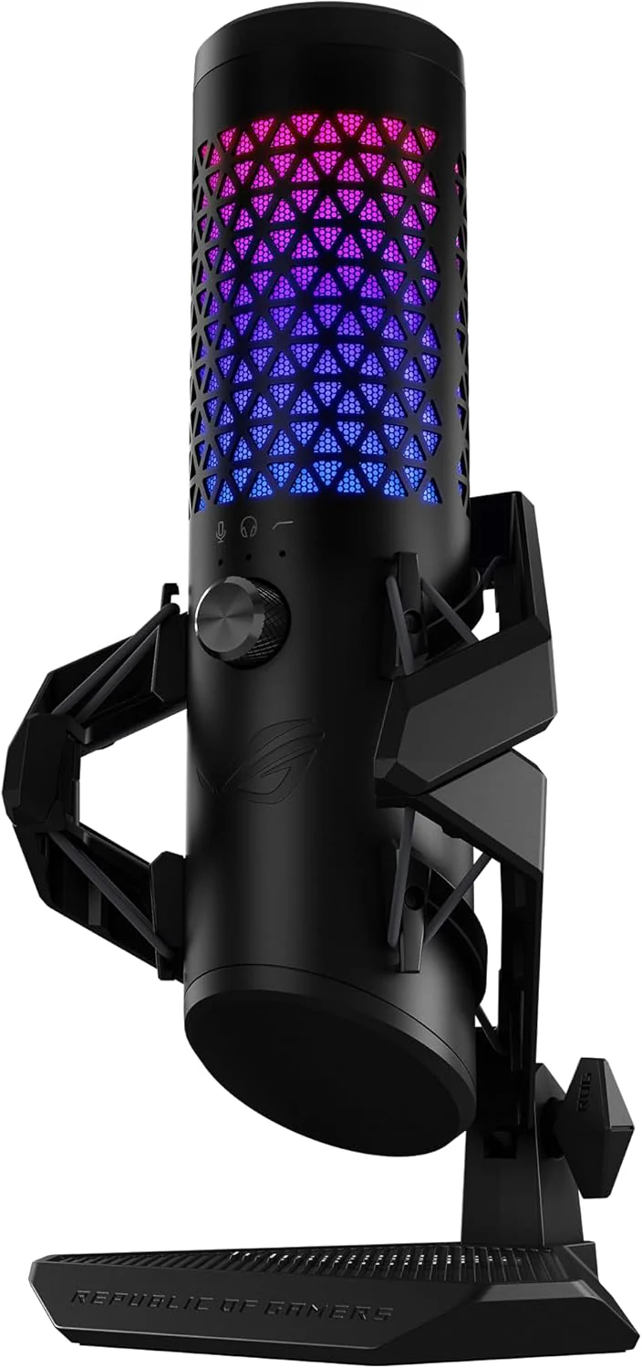 ASUS ROG Carnyx USB Gaming Microphone (25mm Condenser Capsule, 192kHz/24-bit, Cardioid, high-Pass Filter, Built-in pop Filter, Metal Shock Mount, one-Touch Mute, Aura Sync RGB) (Certified Refurbished) - Image 5