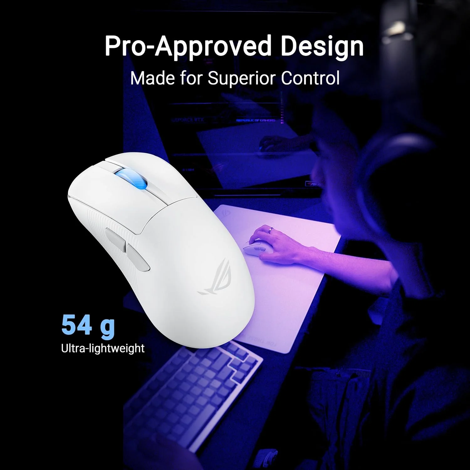 ASUS ROG Keris II Ace Wireless Gaming Mouse, 54g Lightweight, AimPoint Pro 42K Optical Sensor, Optical Micro Switches, SpeedNova Wireless, ROG Polling Rate Booster, Esports & FPS Gaming (Certified Refurbished) - Image 15