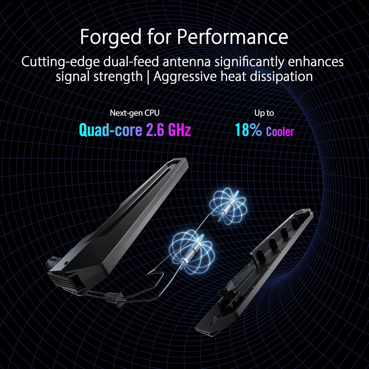 ASUS ROG Rapture GT-BE98 PRO First Quad-Band WiFi 7 Gaming Router supports 320MHz, Dual 10G Port, Triple-level Game Acceleration, Mobile Game Mode, Subscription-Free Security, AiMesh, and VPN features (Certified Refurbished) - Image 4