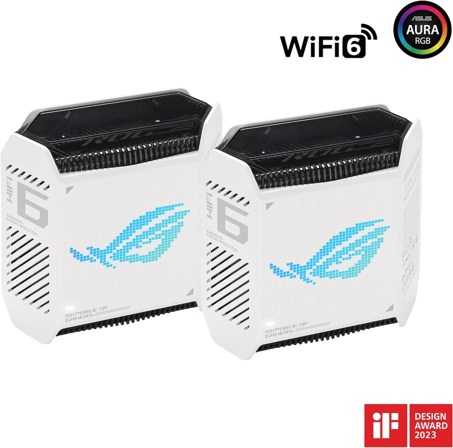 ASUS ROG Rapture GT6 (2PK) AX10000 Tri-Band WiFi 6 Gaming Mesh System, Covers up to 5,800 sq ft, 2.5 Gbps Port, Triple-Level Game Acceleration, UNII 4, Free Lifetime Internet Security (Certified Refurbished) - Image 6