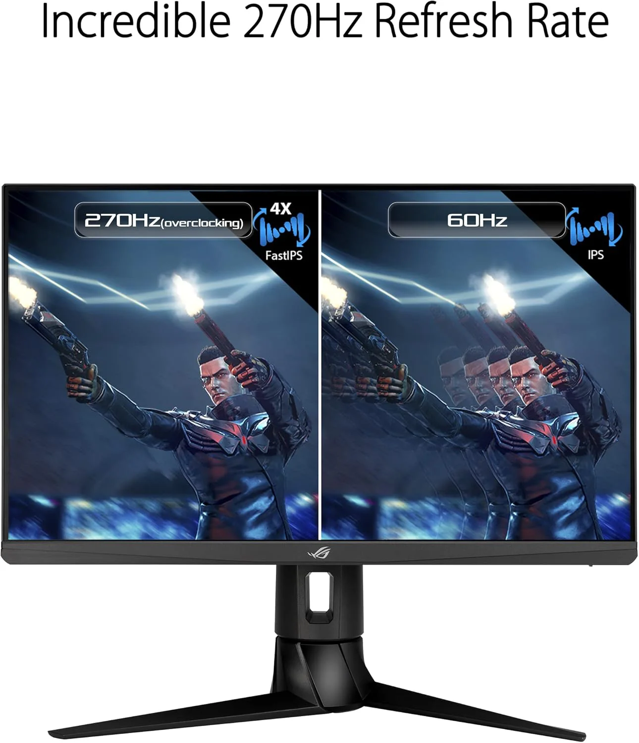 ASUS ROG Strix 23.8” 1080P HDR Gaming Monitor (XG249CM) - Full HD, IPS, 270Hz, 1ms, Extreme Low Motion Blur Sync, FreeSync Premium, 105% sRGB, Eye Care, USB-C, DisplayPort, HDMI, Height Adjustable (Certified Refurbished) - Image 3