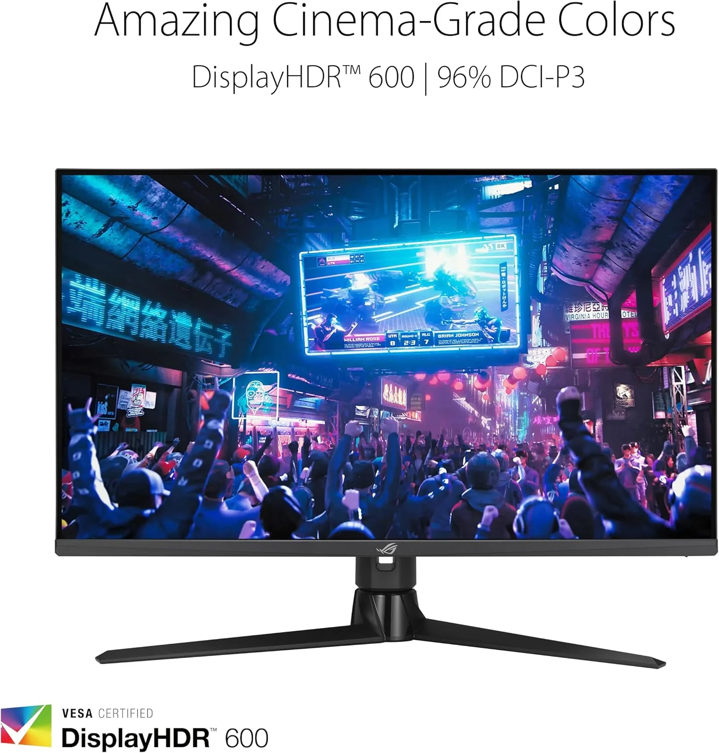 ASUS ROG Strix 32” HDMI 2.1 DSC Gaming Monitor (XG32UQ) - 4K UHD (3840 x 2160), Fast IPS, 160Hz, 1ms, G-SYNC compatible, FreeSync Premium Pro, DisplayPort, USB, HDMI, DisplayHDR600, Variable Overdrive (Certified Refurbished) - Image 5