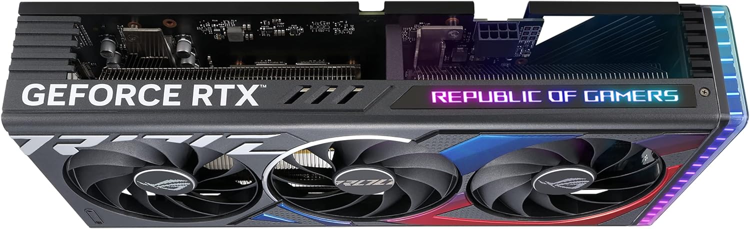 ASUS ROG Strix GeForce RTX 4060 OC Edition Gaming Graphics Card (PCIe 4.0, 8GB GDDR6, DLSS 3, HDMI 2.1a, DisplayPort 1.4a, Axial-tech Fan Design, Aura Sync, 0dB Technology) (Certified Refurbished) - Image 5