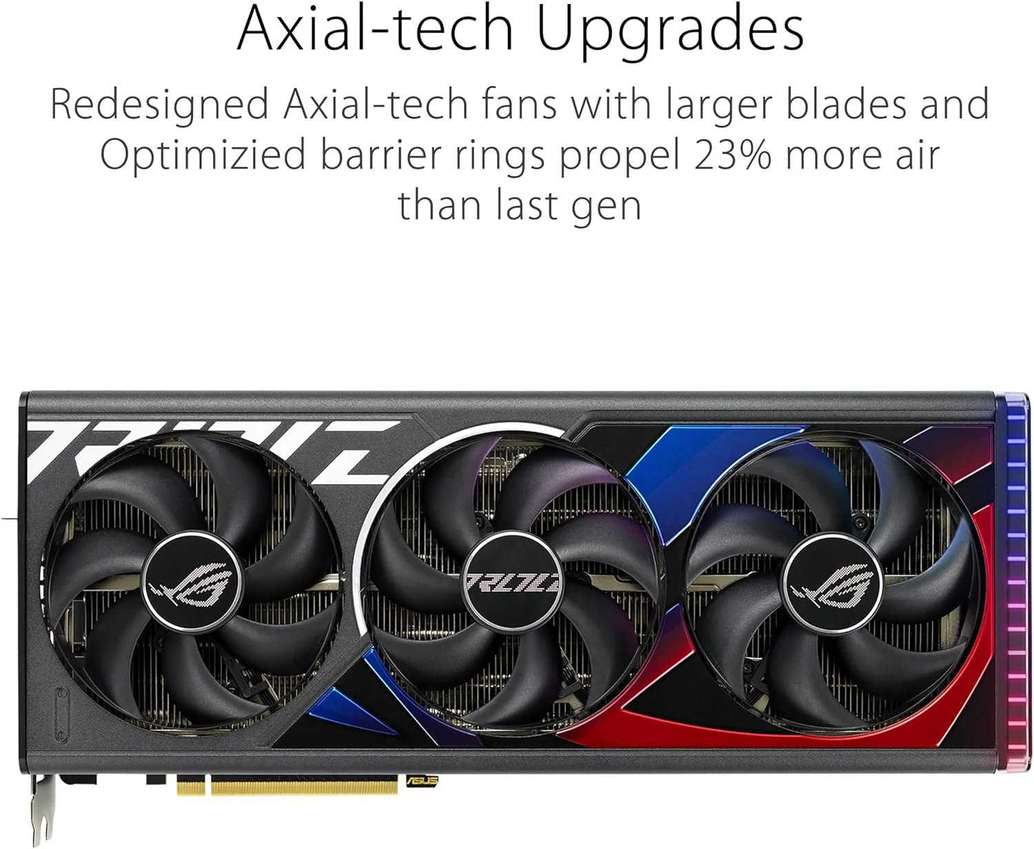 ASUS ROG Strix GeForce RTX 4080 Super OC Edition Gaming Graphics Card (PCIe 4.0, 16GB GDDR6X, DLSS 3, HDMI 2.1a, DisplayPort 1.4a, Vapor Chamber, Massive Vented Backplate, Power Sensing, Aura Sync) (Certified Refurbished) - Image 2