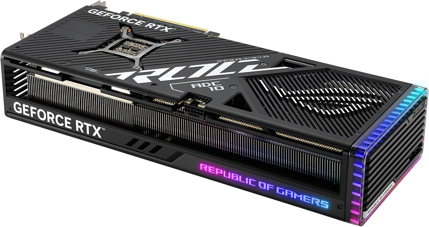 ASUS ROG Strix GeForce RTX 4080 Super OC Edition Gaming Graphics Card (PCIe 4.0, 16GB GDDR6X, DLSS 3, HDMI 2.1a, DisplayPort 1.4a, Vapor Chamber, Massive Vented Backplate, Power Sensing, Aura Sync) (Certified Refurbished) - Image 7
