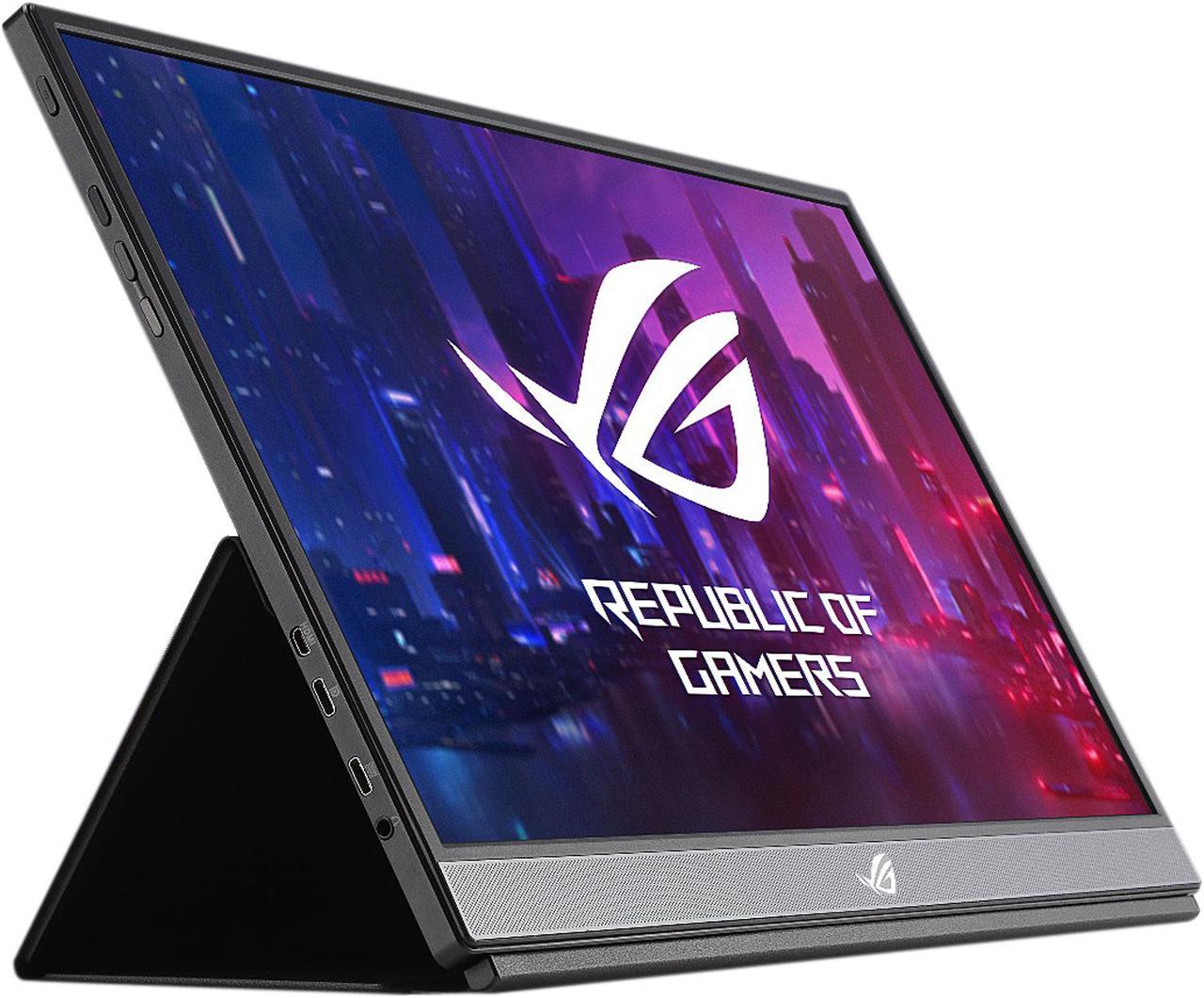Asus ROG Strix XG17AHP 17.3” Portable Gaming Monitor, 1080P Full HD, IPS, 240Hz (Supports 144Hz), Adaptive-Sync, Eye Care, Micro-HDMI USB-C, ROG Tripod, Carrying Bag, 3 Hour Battery Life (Certified Refurbished) - Image 2