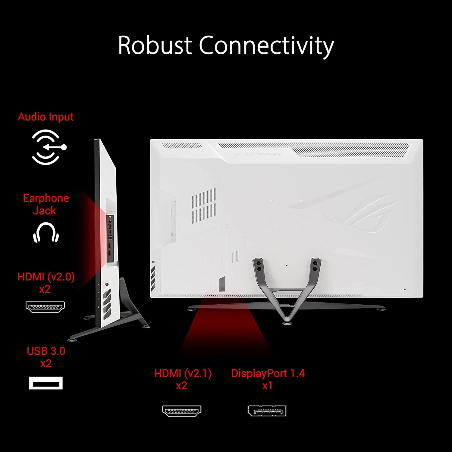 ASUS ROG Strix XG43UQ HDMI 2.1 Gaming Monitor - 43-inch 4K UHD (3840 x 2160), 144 Hz, 1ms MPRT, HDMI® 2.1, AMD FreeSync™ (Certified Refurbished) - Image 5