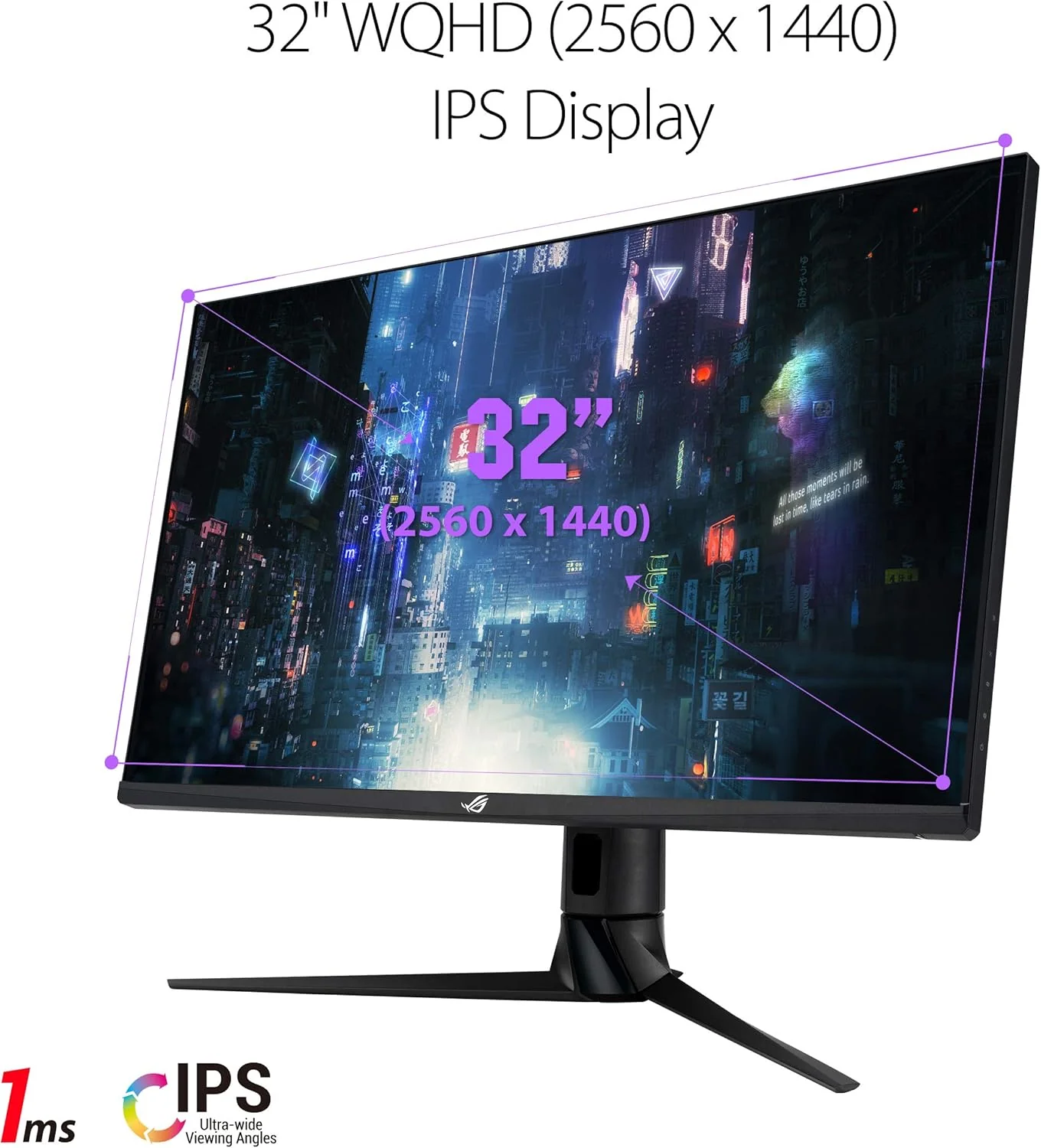 ASUS ROG Swift PG329Q 32” Gaming Monitor, 1440P WQHD (2560x1440), Fast IPS, 175Hz (Supports 144Hz), 1ms, G-SYNC Compatible, Extreme Low Motion Blur Sync (Certified Refurbished) - Image 2