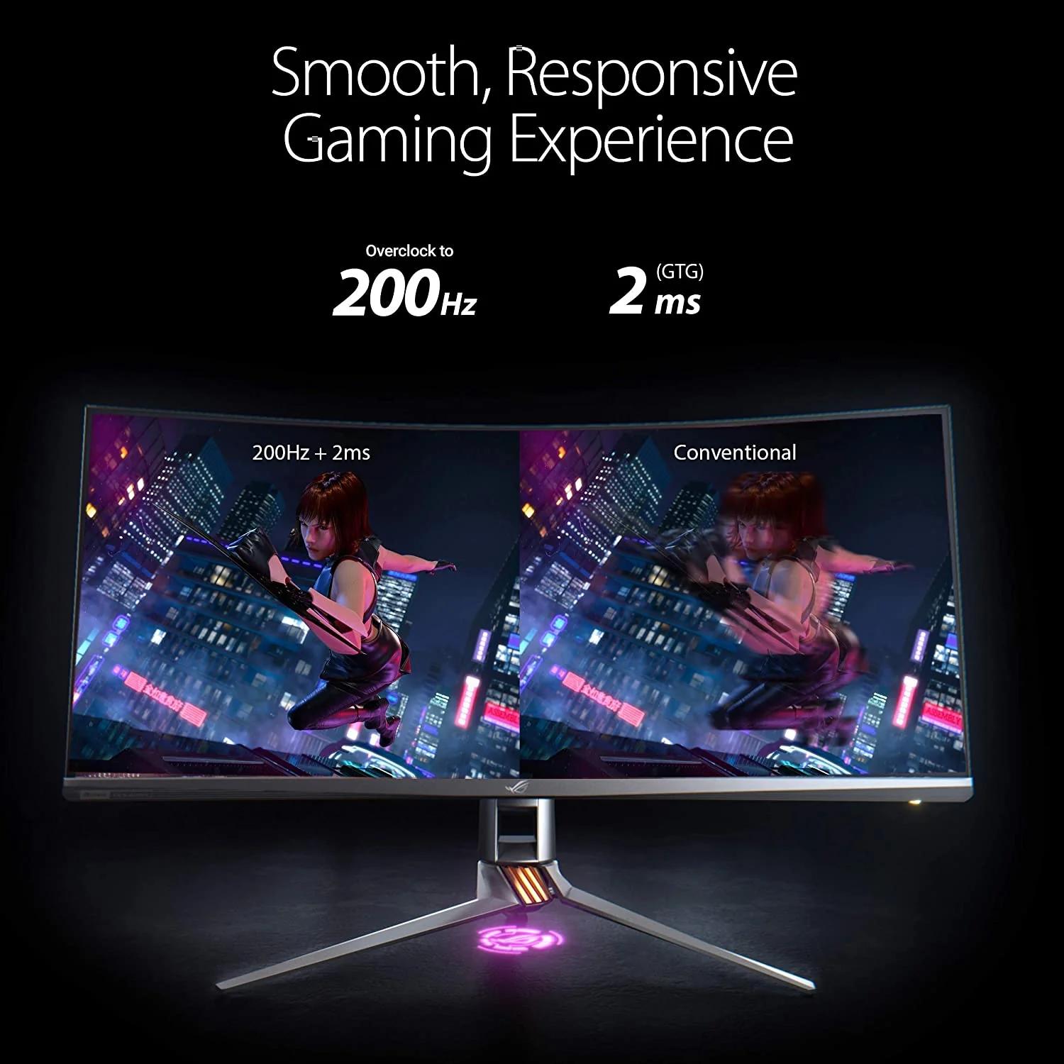 ROG Swift PG35VQ Ultra-Wide HDR Gaming Monitor – 35” 21:9 (3440 x 1440), FALD 512 Zones, Peak Brightness 1000nits, Overclockable 200Hz, 2ms, G-SYNC Ultimate, DisplayHDR1000 (Certified Refurbished) - Image 2