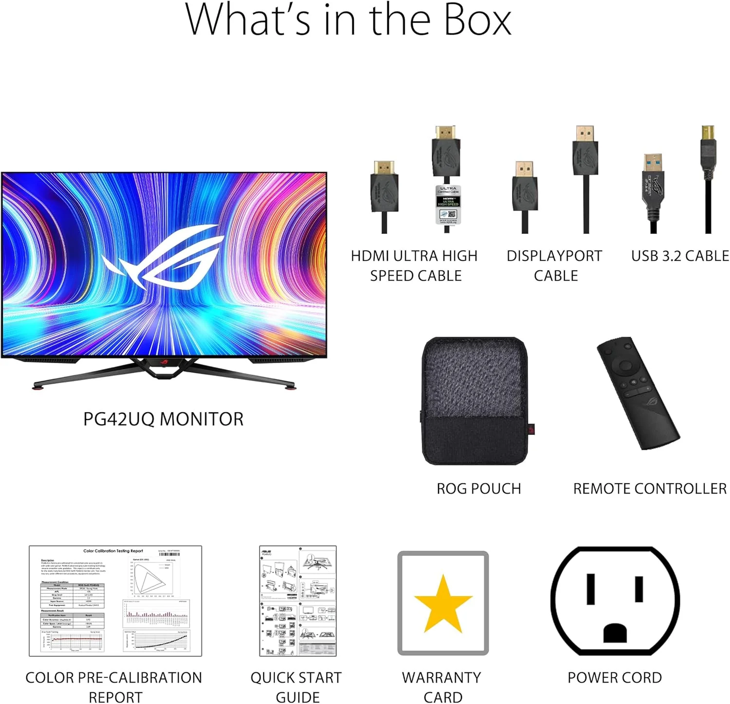 Asus ROG Swift PG42UQ 41.5 inch Gaming Monitor 3840 x 2160 138Hz 0.1ms True 10 bit DCI-P3 98% OLED, HDMI2.1, DisplayPort, USB (Certified Refurbished) - Image 9