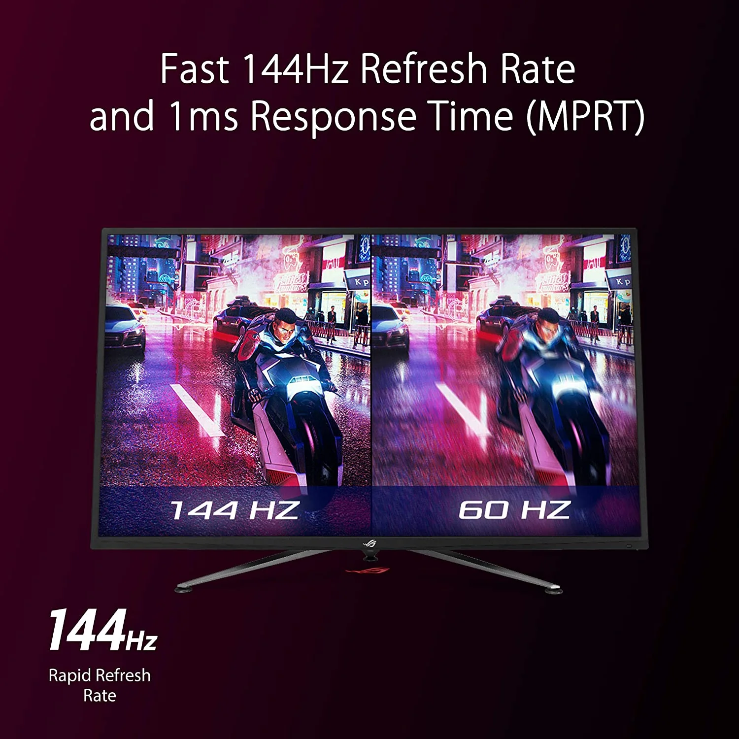 Asus ROG Swift PG43UQ Gaming Monitor — 43-inch 4K UHD (3840 x 2160), 144Hz, G-SYNC Compatible, DSC, DisplayHDR™ 1000, DCI-P3 90%, Adaptive Sync, Shadow Boost (Certified Refurbished) - Image 4