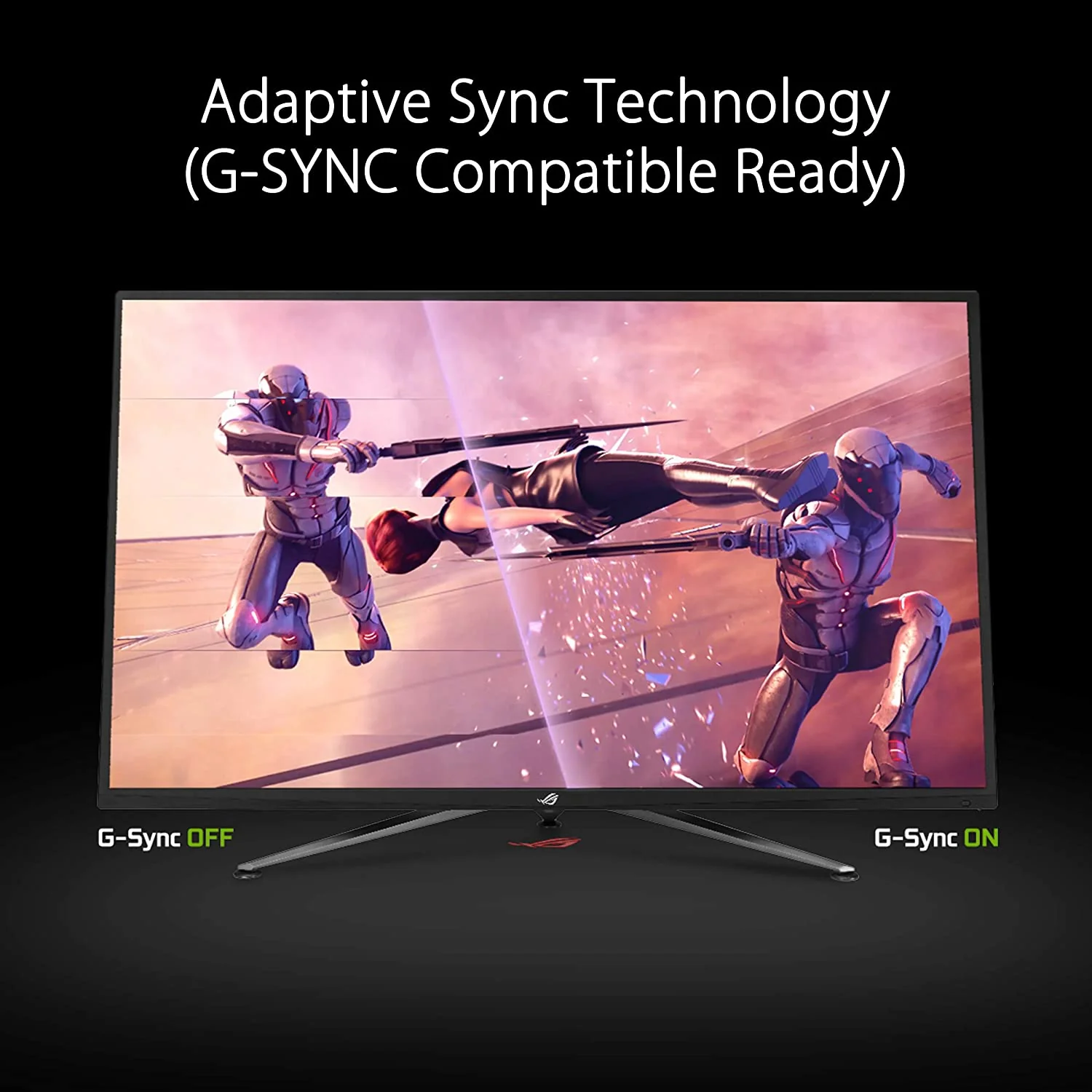 Asus ROG Swift PG43UQ Gaming Monitor — 43-inch 4K UHD (3840 x 2160), 144Hz, G-SYNC Compatible, DSC, DisplayHDR™ 1000, DCI-P3 90%, Adaptive Sync, Shadow Boost (Certified Refurbished) - Image 5