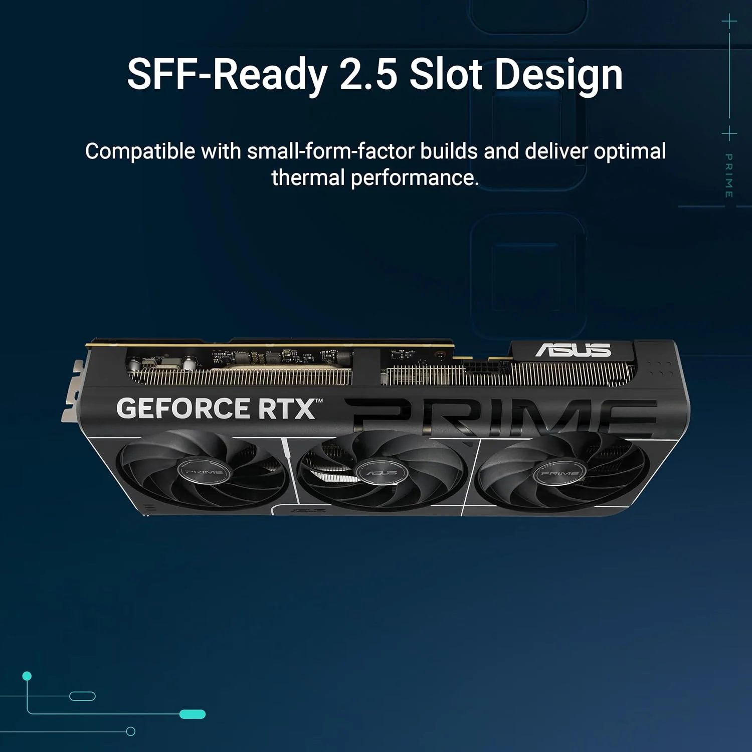 ASUS The SFF-Ready Prime GeForce RTX 5070 Ti OC Edition 16GB GDDR7 Graphics Card (PCIe 5.0, 16GB GDDR7, HDMI/DP 2.1, 2.5-Slot, Axial-tech Fans, Dual BIOS) (Certified Refurbished) - Image 5