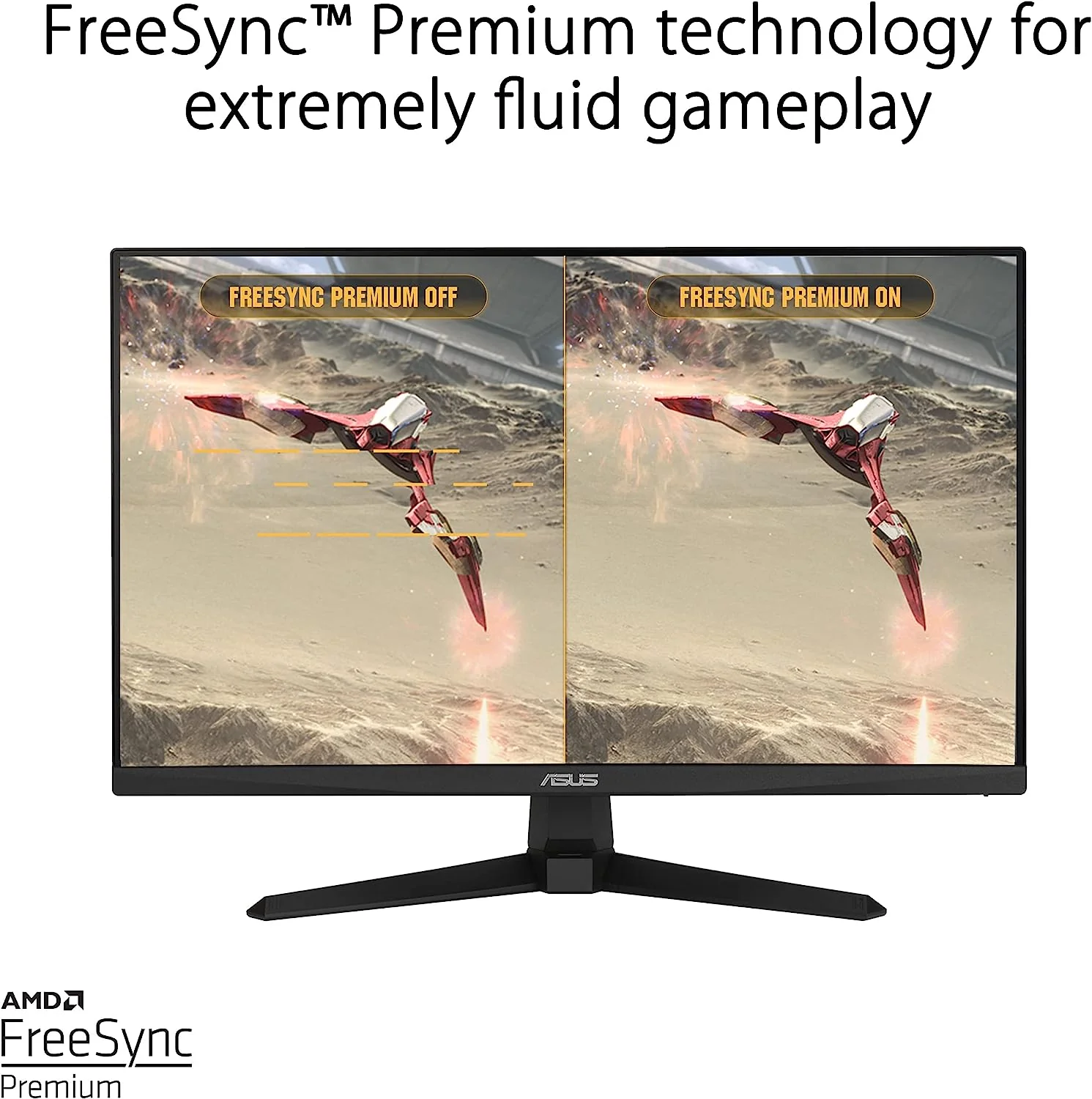 ASUS TUF Gaming 23.8” 1080P Monitor (VG247Q1A) - Full HD, 165Hz (Supports 144Hz), 1ms, Extreme Low Motion Blur, Adaptive-sync, FreeSync Premium, Shadow Boost, Speakers, Eye Care, HDMI, DisplayPort (Certified Refurbished) - Image 3