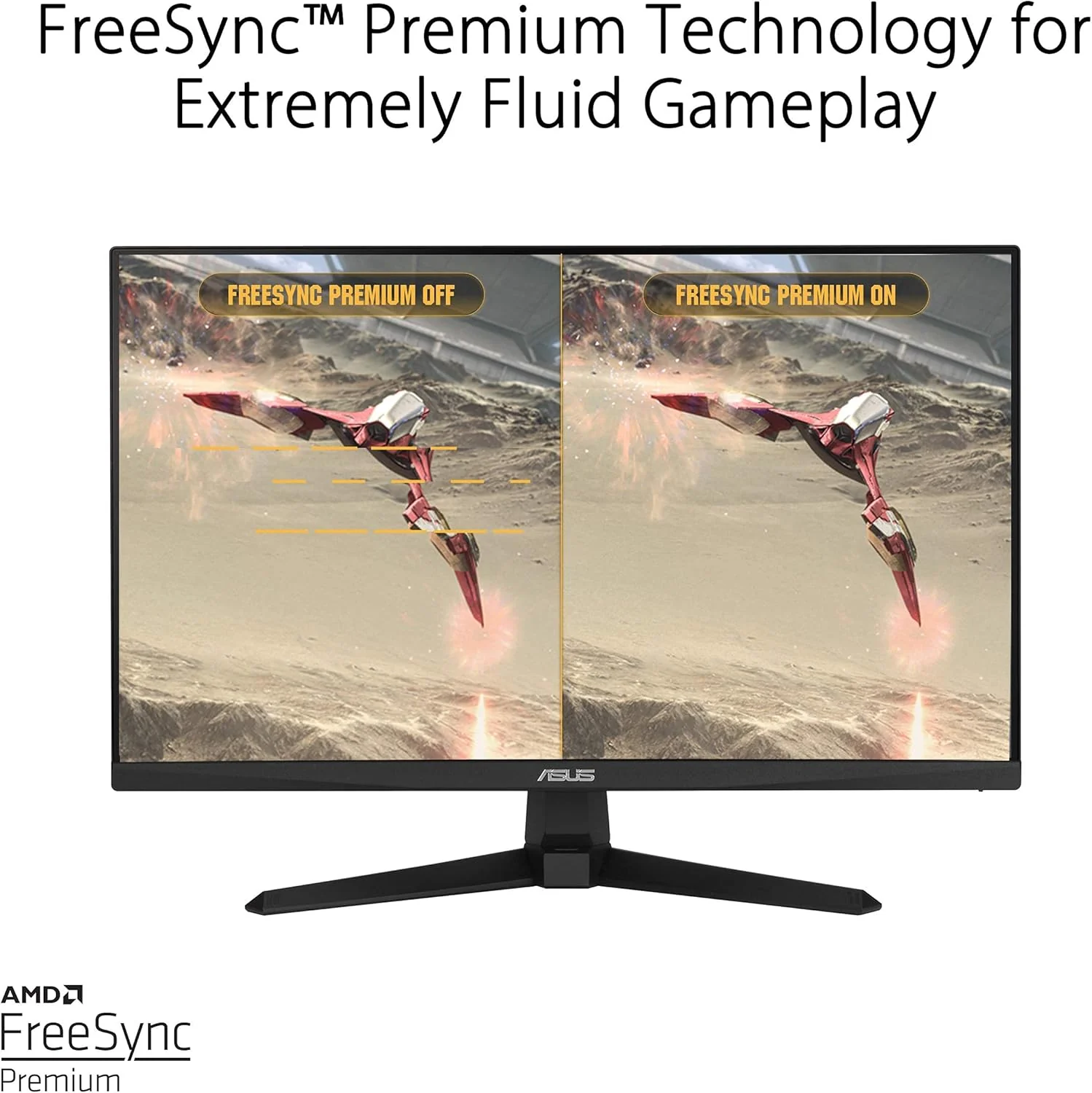 ASUS TUF Gaming 23.8” 1080P Monitor (VG249Q1A) - Full HD, IPS, 165Hz (Supports 144Hz), 1ms, Extreme Low Motion Blur, Speaker, FreeSync Premium, Shadow Boost, VESA Mountable, DisplayPort, HDMI (Certified Refurbished) - Image 3