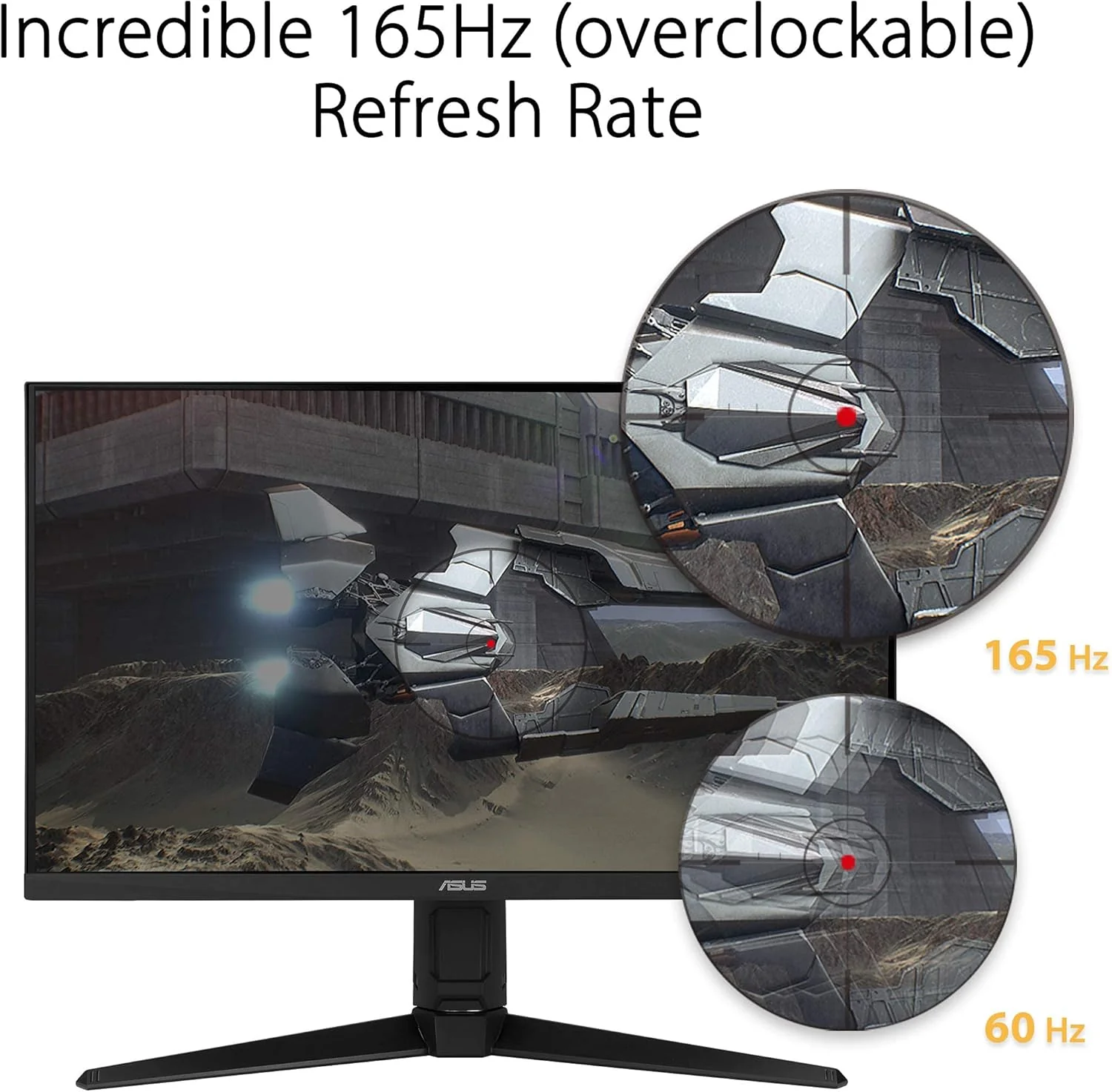 ASUS TUF Gaming 23.8” 1080P Monitor (VG249Q1A) - Full HD, IPS, 165Hz (Supports 144Hz), 1ms, Extreme Low Motion Blur, Speaker, FreeSync Premium, Shadow Boost, VESA Mountable, DisplayPort, HDMI (Certified Refurbished) - Image 4