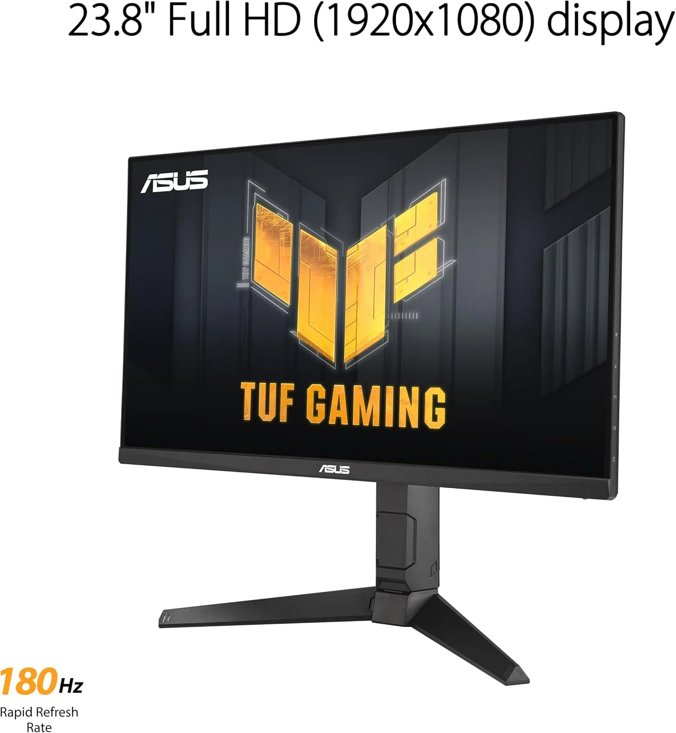 ASUS TUF Gaming 24” (23.8” viewable) 1080P Monitor (VG249QL3A) - Full HD, 180Hz, 1ms, Fast IPS, ELMB, FreeSync Premium, G-SYNC Compatible, Speakers, DisplayPort, Height Adjustable (Certified Refurbished) - Image 3