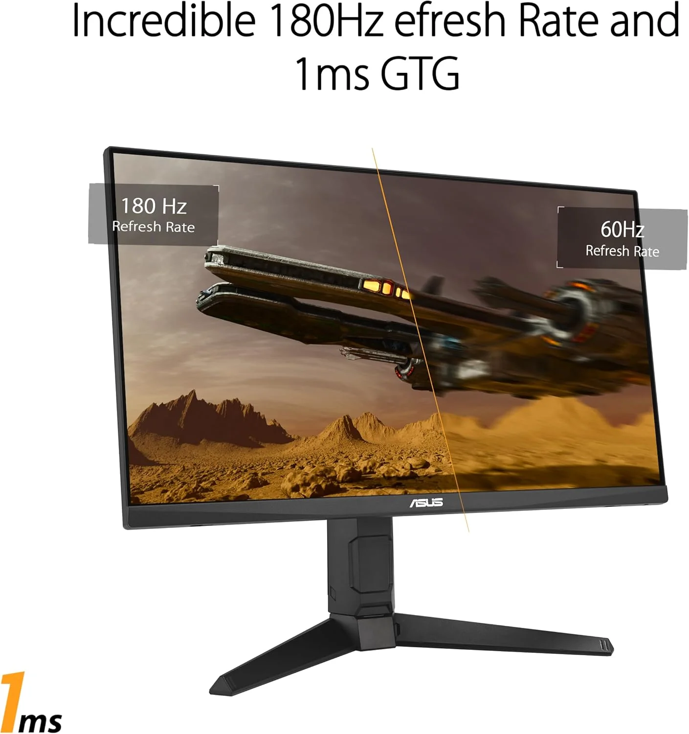ASUS TUF Gaming 24” (23.8” viewable) 1080P Monitor (VG249QL3A) - Full HD, 180Hz, 1ms, Fast IPS, ELMB, FreeSync Premium, G-SYNC Compatible, Speakers, DisplayPort, Height Adjustable (Certified Refurbished) - Image 4